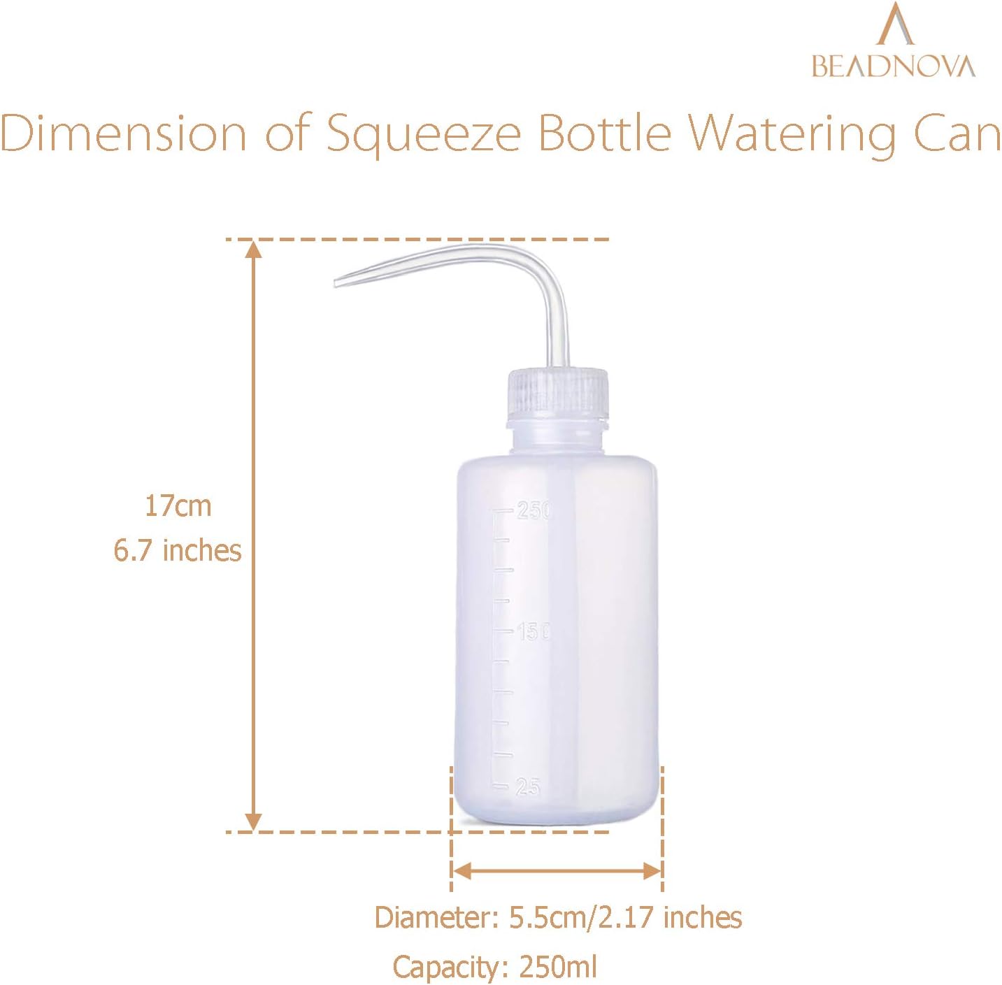 Squeeze Bottle Plant Watering Bottle 250ml 8oz Small Wash Bottle Squeeze Plastic Small Watering Can for Indoor Plants Succulent Watering Can 1pc