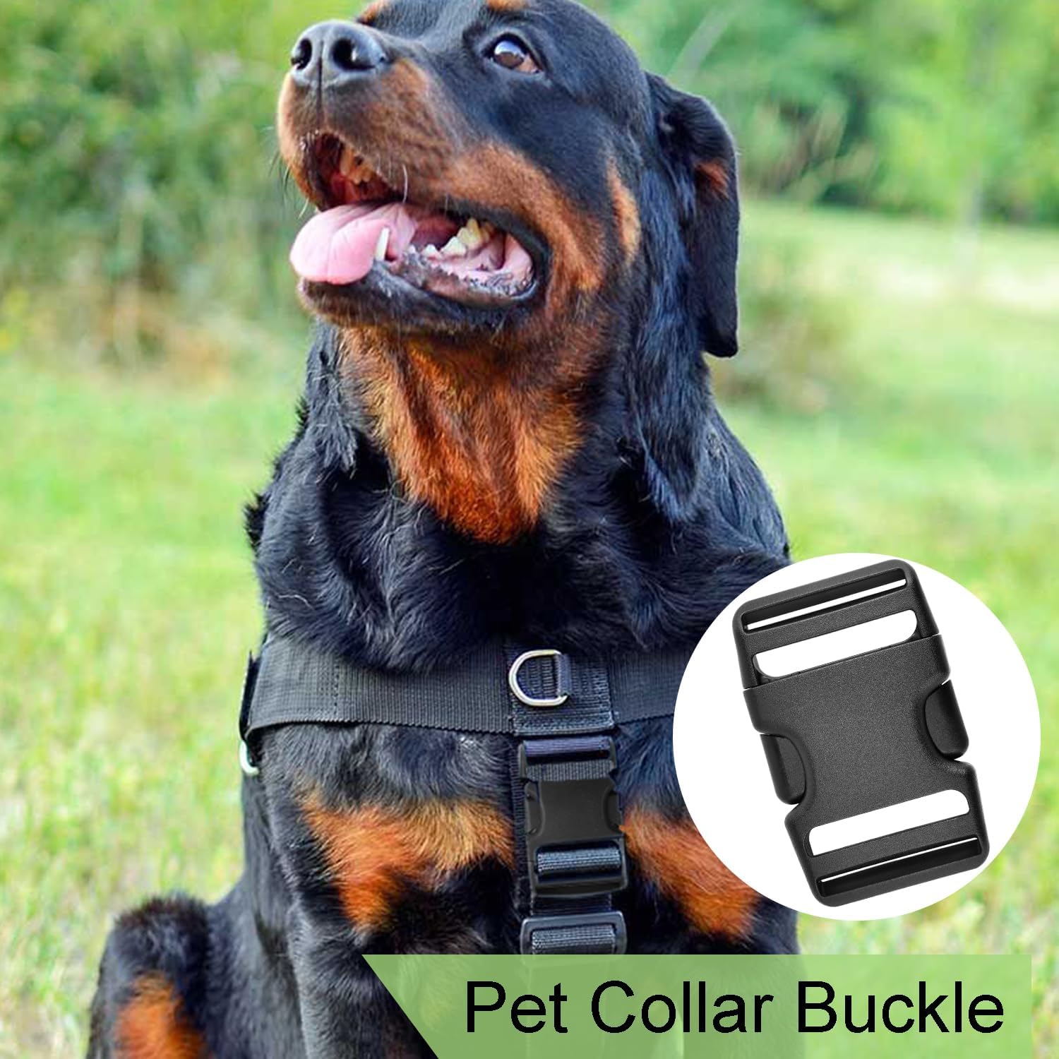 CooBigo 3pcs 1-1/2 Inch Plastic Buckle for Strap Replacment, Heavy Duty Belt Buckles Backpack Clips Luggage Webbing Straps Side Release Buckle Clasp