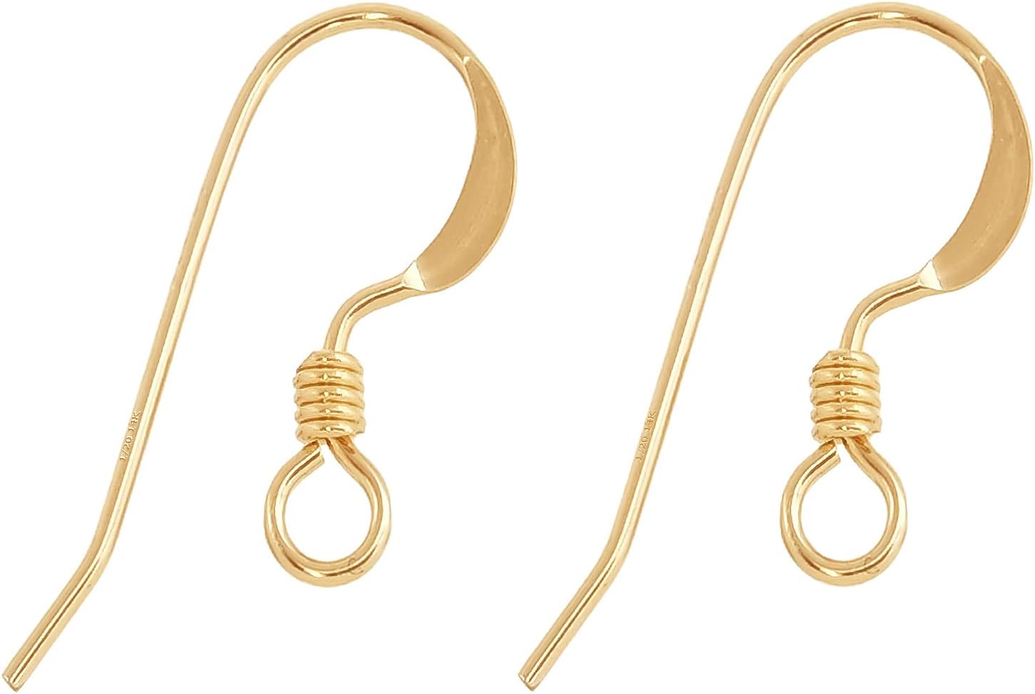 Earring Hooks 4pcs 14k Gold Filled Earring Kits with Rubber Backs Ear Wire Hook for Jewelry Making DIY Ear Post Supplies 4pcs Earwires and 4 pcs Backs