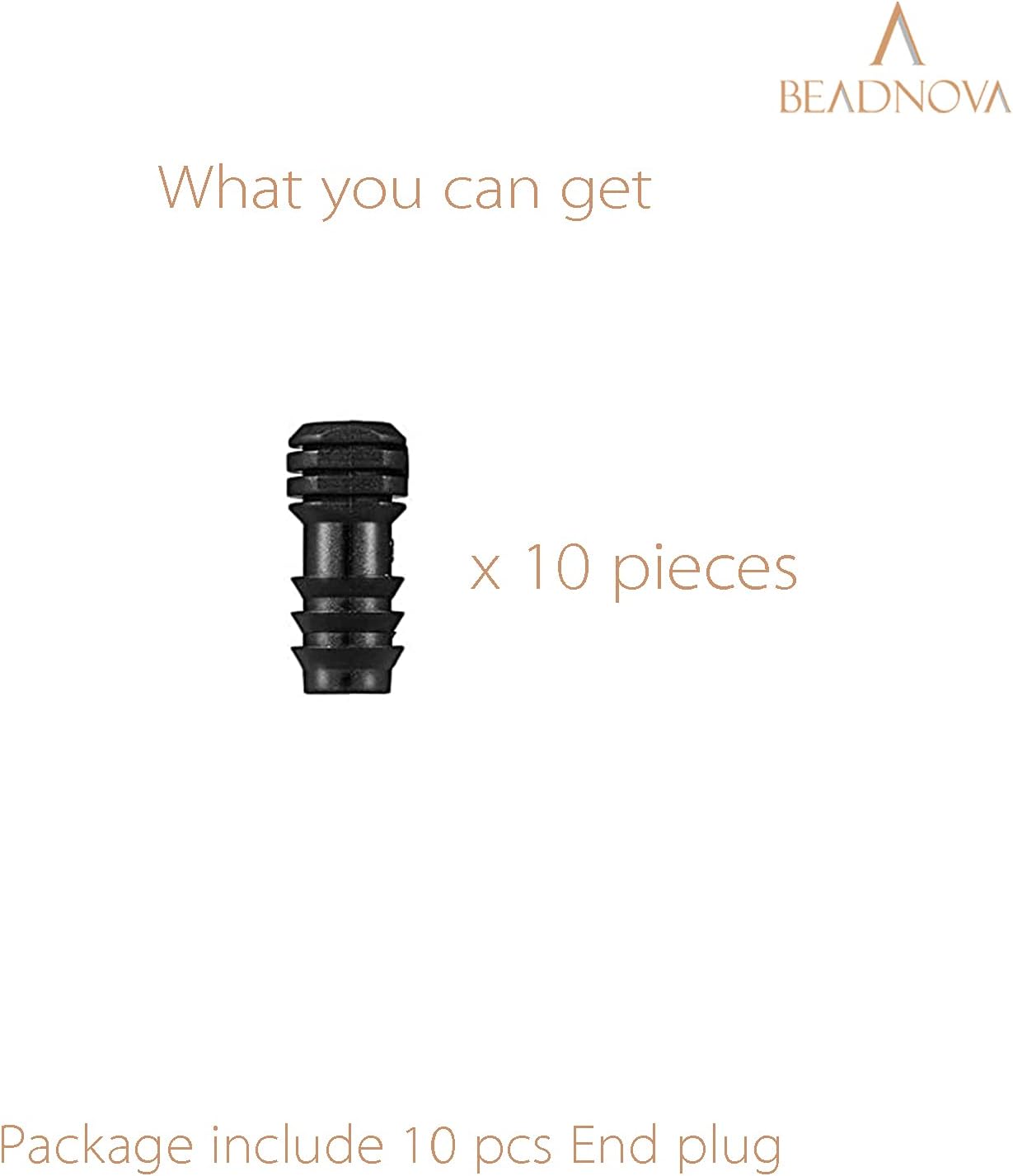 Drip Irrigation Parts 10 Pcs 1/2 Inch Barbed End Plugs Goof Plugs Fittings Drip Line Connectors for 1/2 Inch Irrigation Tubing Garden Watering System 10pcs