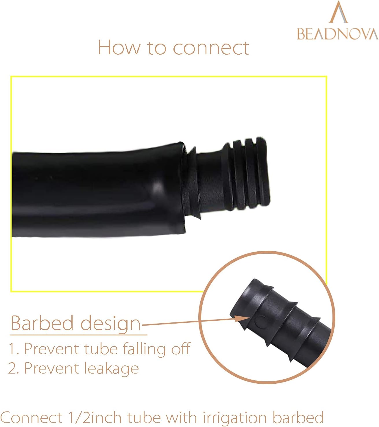 Drip Irrigation Parts 10 Pcs 1/2 Inch Barbed End Plugs Goof Plugs Fittings Drip Line Connectors for 1/2 Inch Irrigation Tubing Garden Watering System 10pcs