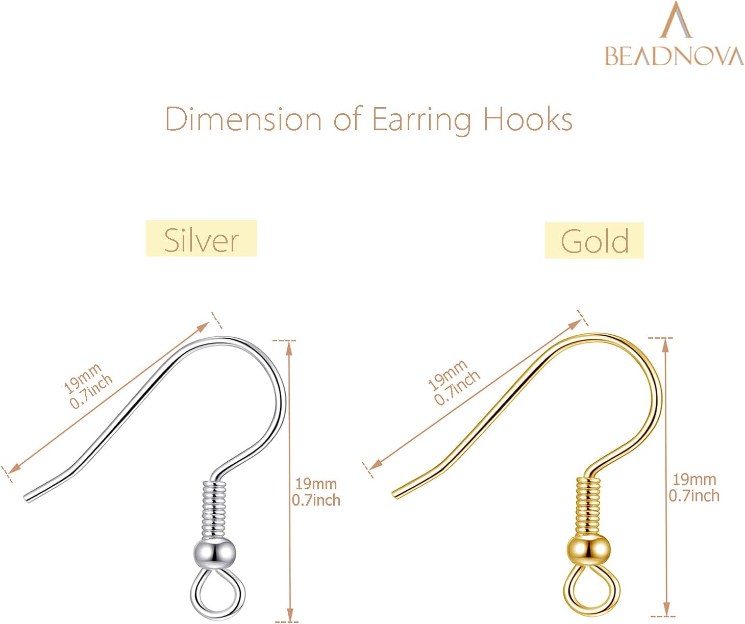 200pcs Mix Earring Hooks & Backs, Silver & Gold, 100pcs Hooks & 100pcs Backs, DIY Earring Supplies