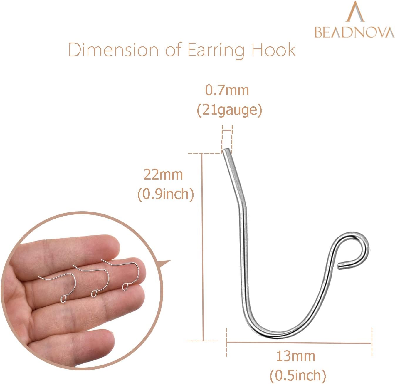 Earring Hooks 150pcs Stainless Steel Ear Wire Kits with Rubber Backs Earring Hook for Jewelry Making DIY Earwires Supplies 150pcs Ear Wires and 150 pcs Backs, Total 300pcs