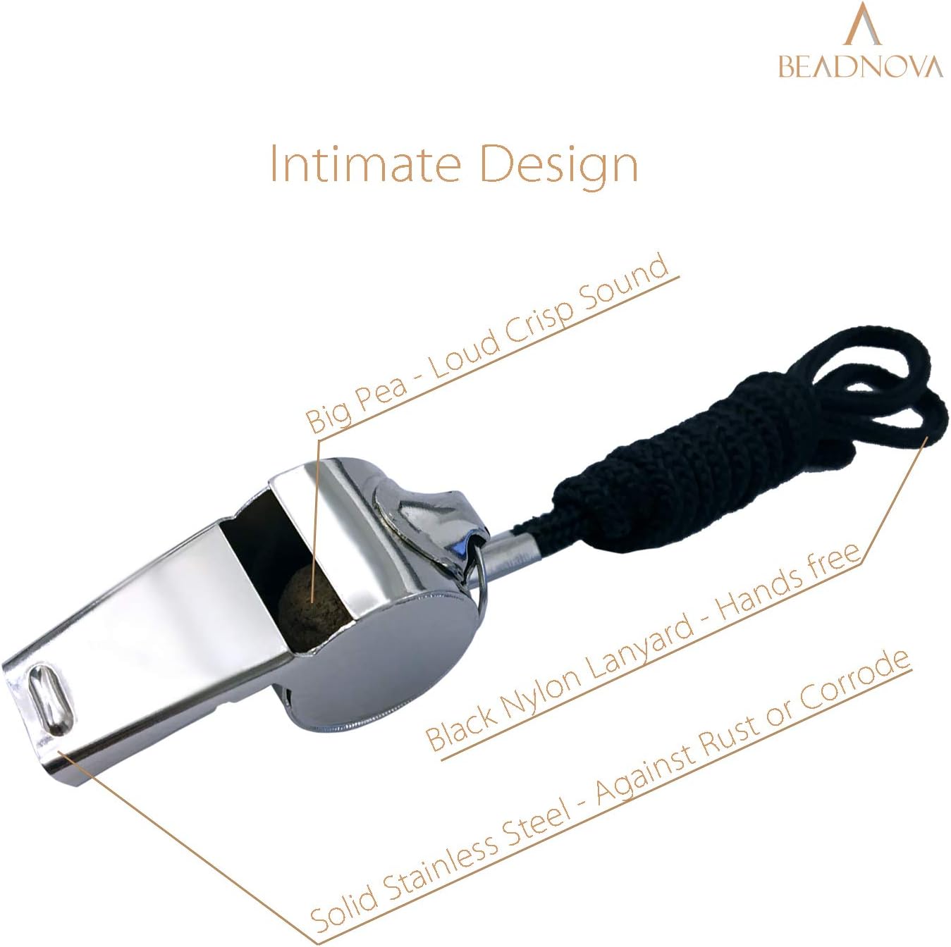 Stainless Steel Whistles with Lanyard Lifeguard Whistle Referee Whistle Metal Whistle Sports Whistle Coaches Whistle