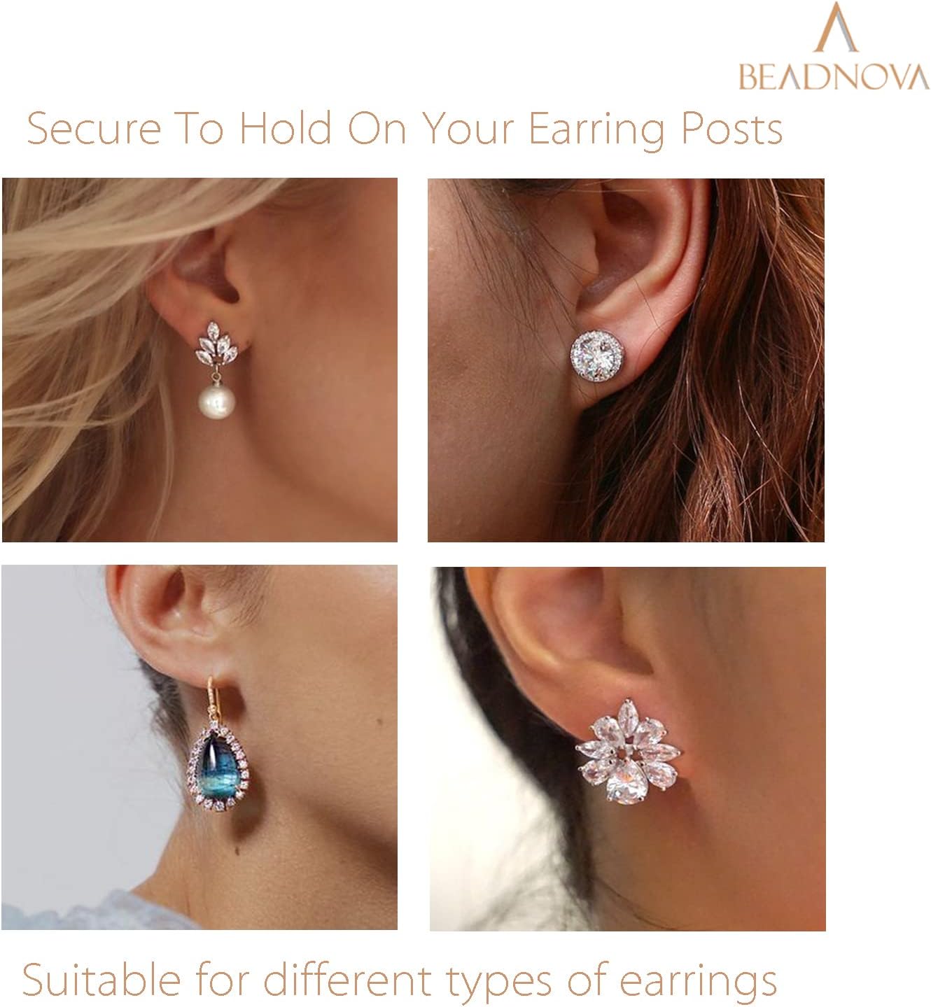 Earring Backs for Studs 240pcs Earring Backings Stoppers Pierced Ear Backings Clear Rubber Bullet Clutch Plastic Locking Ear Backs for Posts