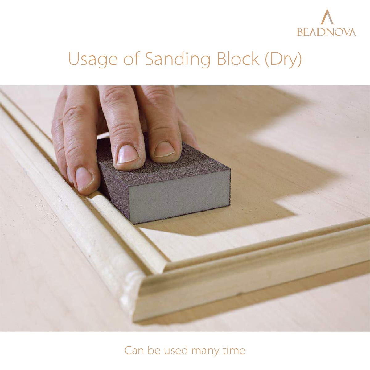 Sanding Sponge Sand Block Coarse/Medium/Fine/Superfine Assorted Dry Wet Sanding Blocks for Wood Wall Home Pack of 4, 4 Grit