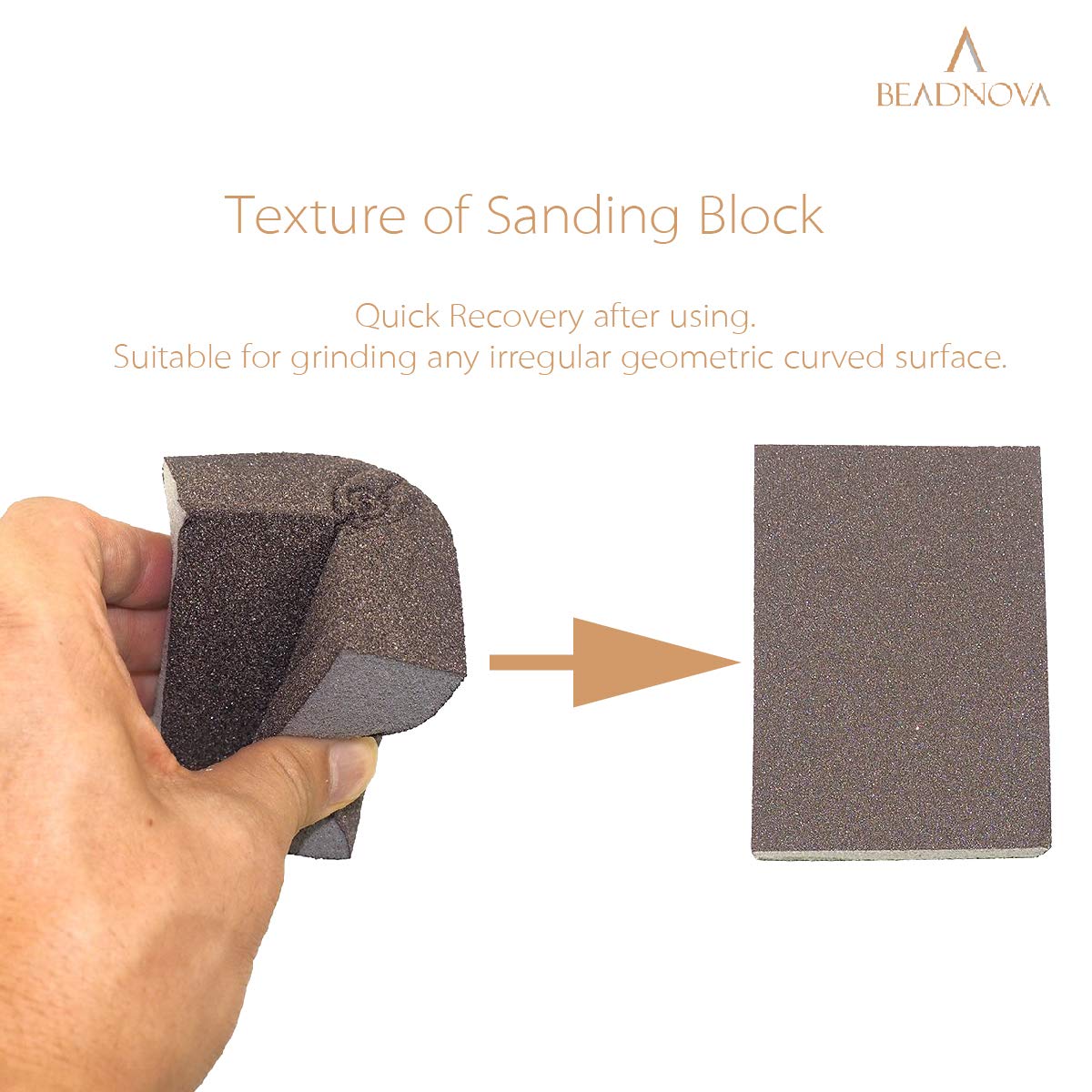 Sanding Sponge Sand Block Coarse/Medium/Fine/Superfine Assorted Dry Wet Sanding Blocks for Wood Wall Home Pack of 4, 4 Grit