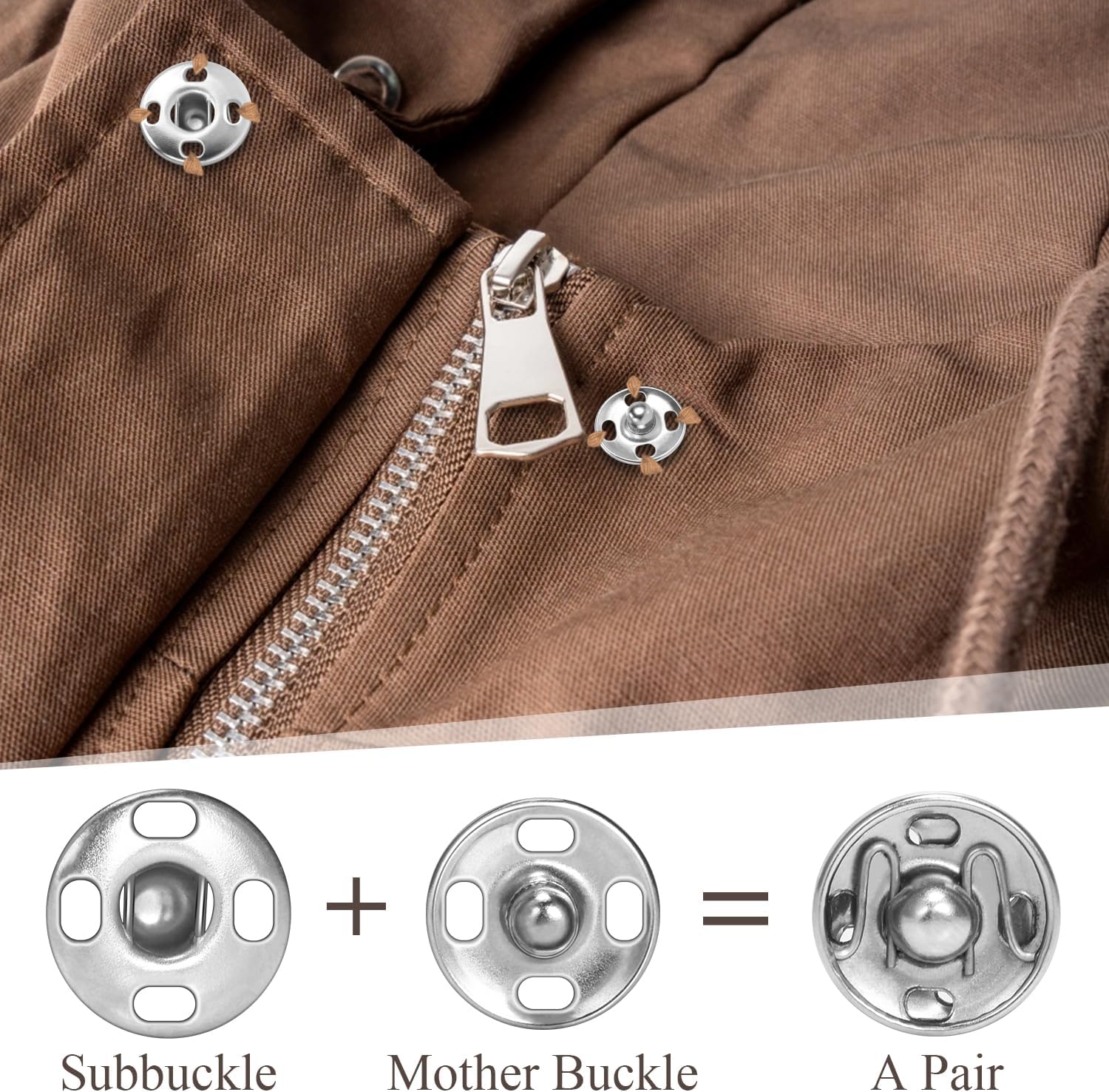 140 Sets Sew on Snaps for Clothing, Metal Snaps Fasteners Press Studs, Snap Buttons for Clothes Fabric Bag Bib Sweater Cardigan DIY Sewing Craft 8mm 10mm 12mm