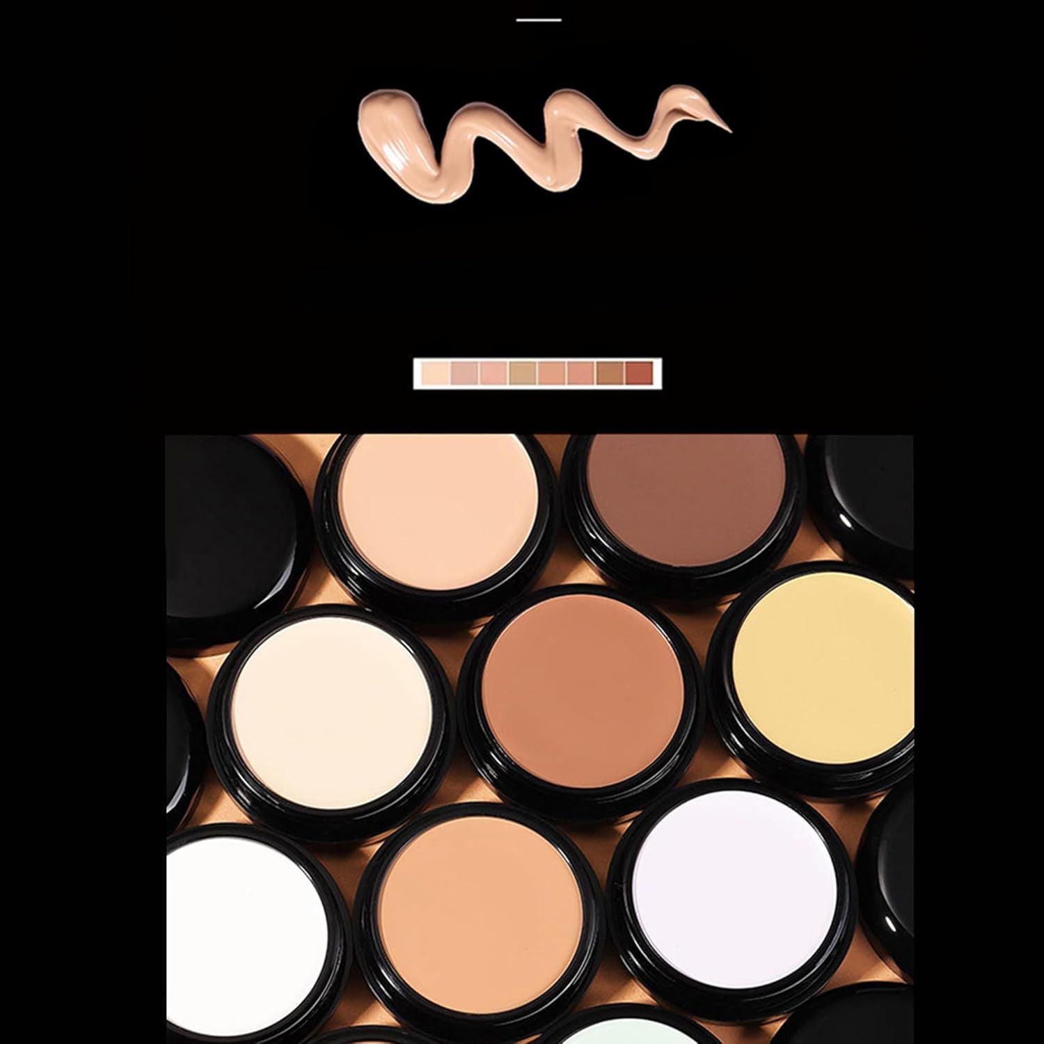 Single Color Face Makeup Concealer Foundation Palette Creamy Moisturizing 0.49oz Green
