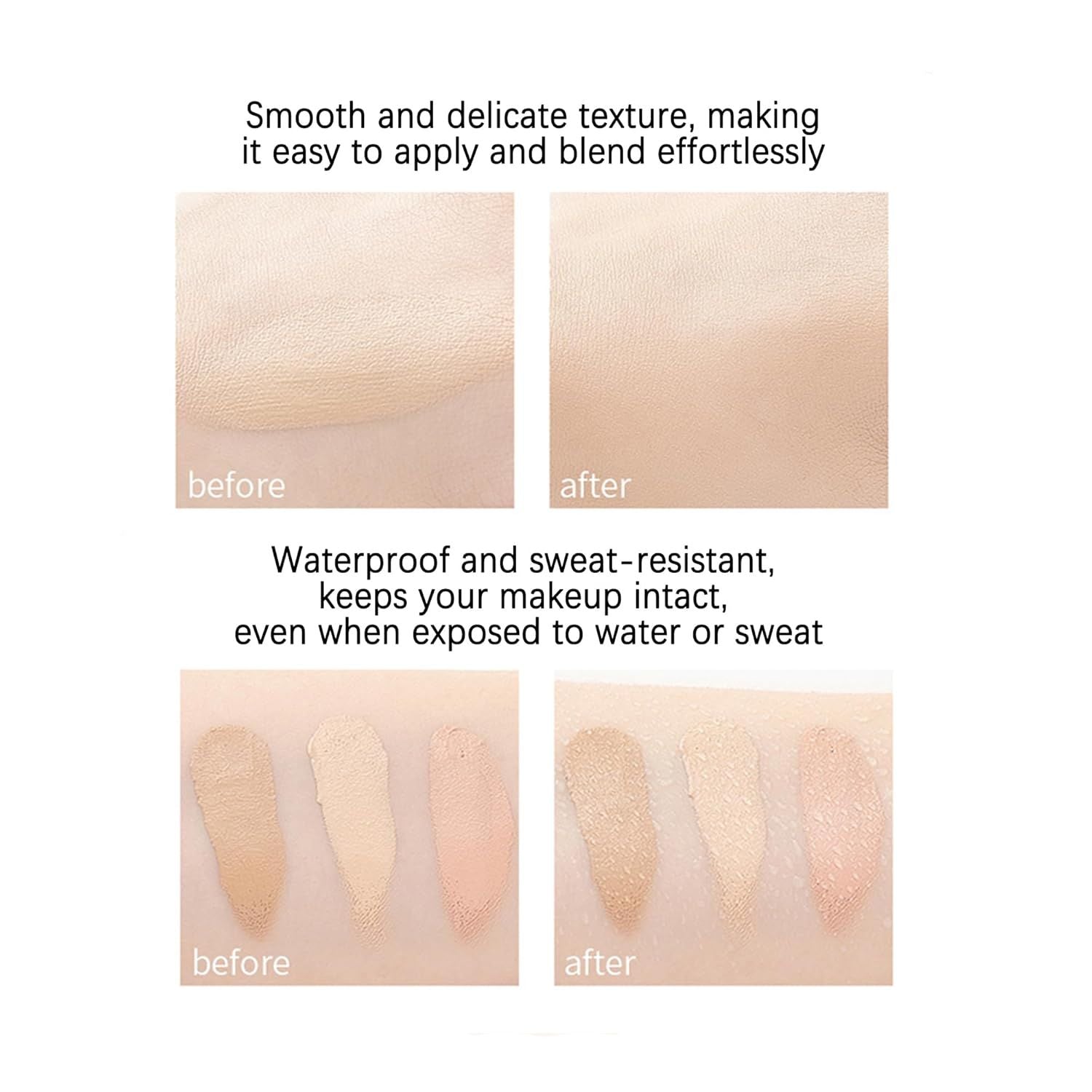 Single Color Face Makeup Concealer Foundation Palette Creamy Moisturizing 0.49oz Green
