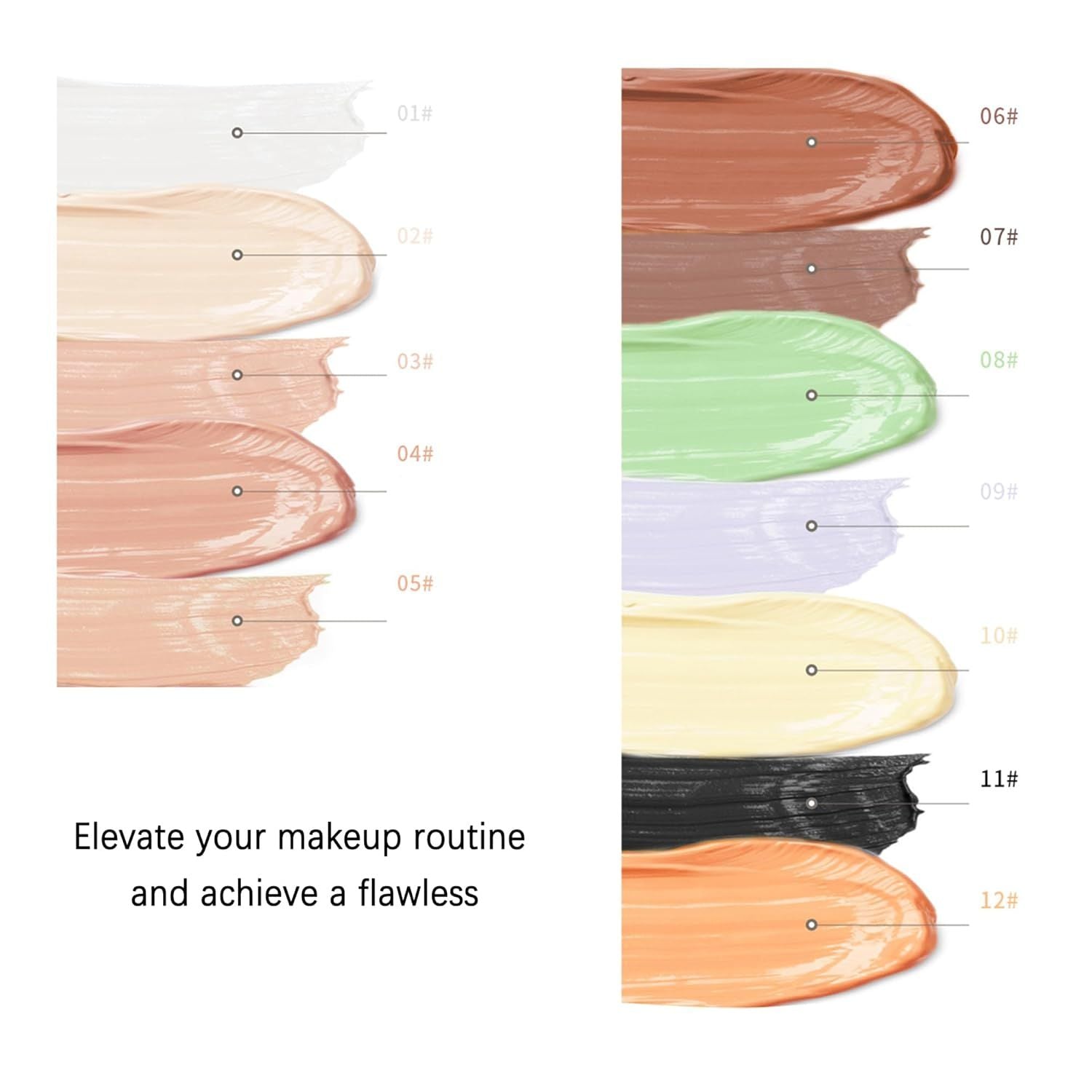 Single Color Face Makeup Concealer Foundation Palette Creamy Moisturizing 0.49oz Green