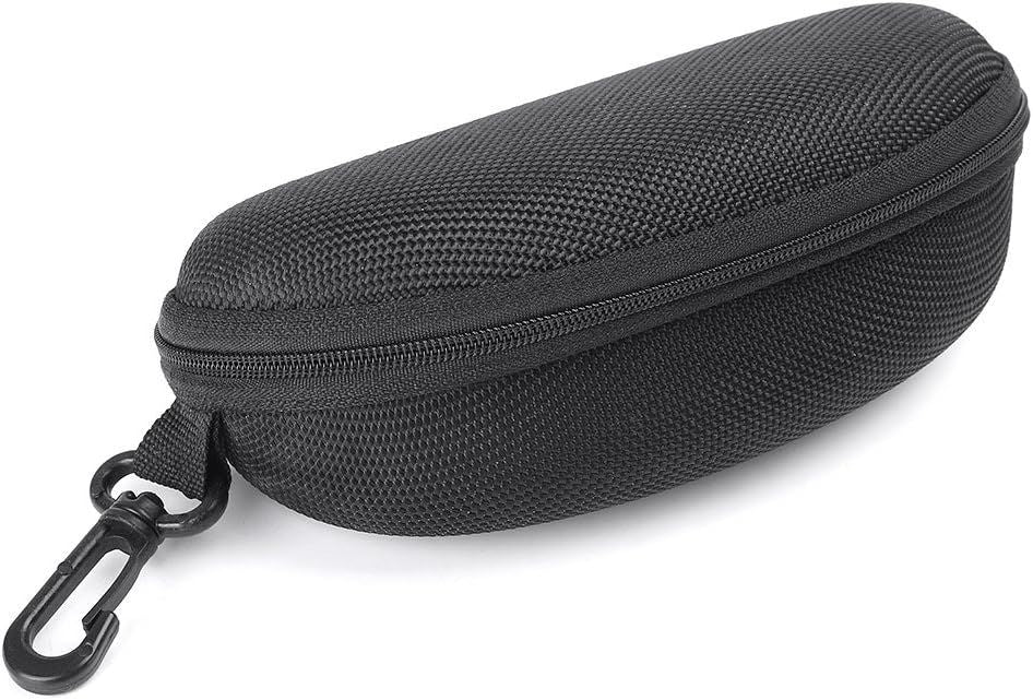 Black Sunglass Case Cover Box For Men Women Storage Case for Safety Glasses with Clip Hard Eyeglass Case for Sunglass Eyeglass Shooting Glasses