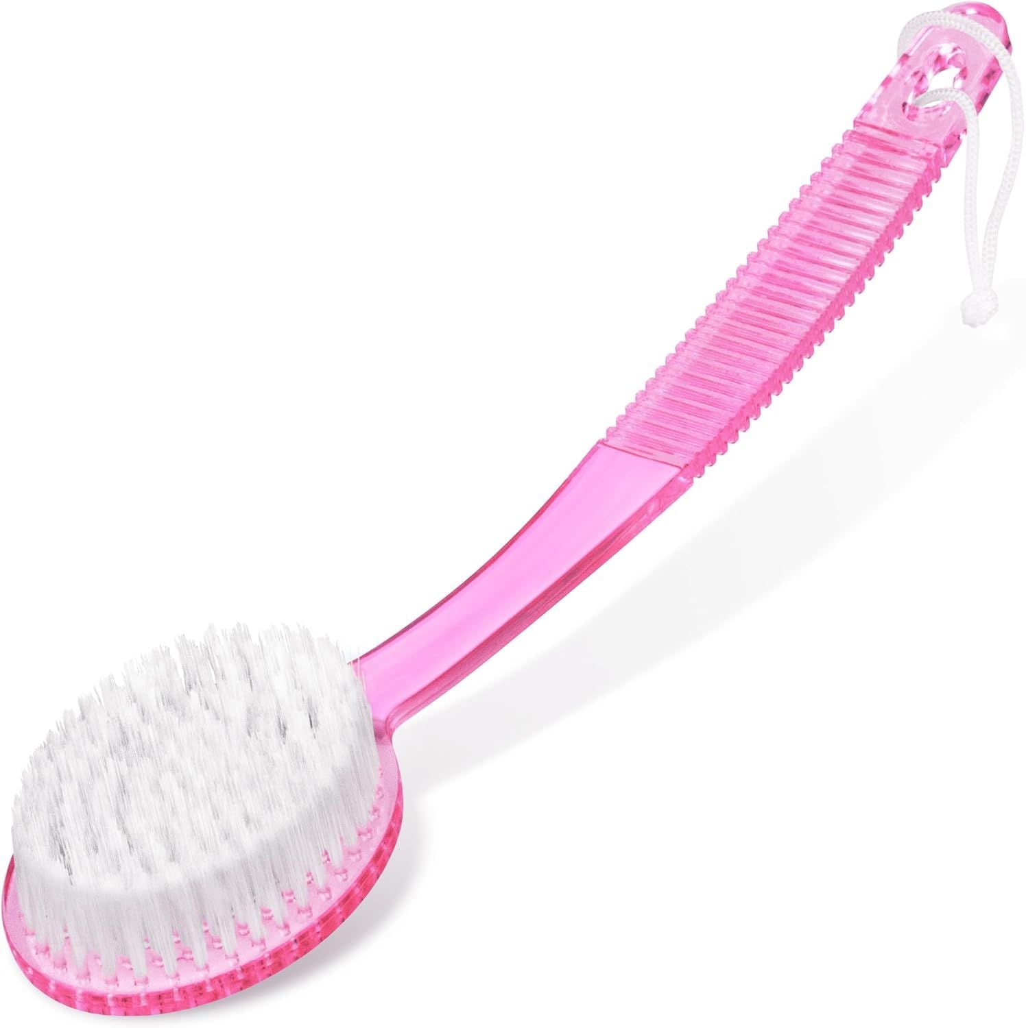 Random Color, 1 Pack Bath Brush with Bristles, Long Handle for Exfoliating Back, Body, and Feet, Bath and Shower Scrubber