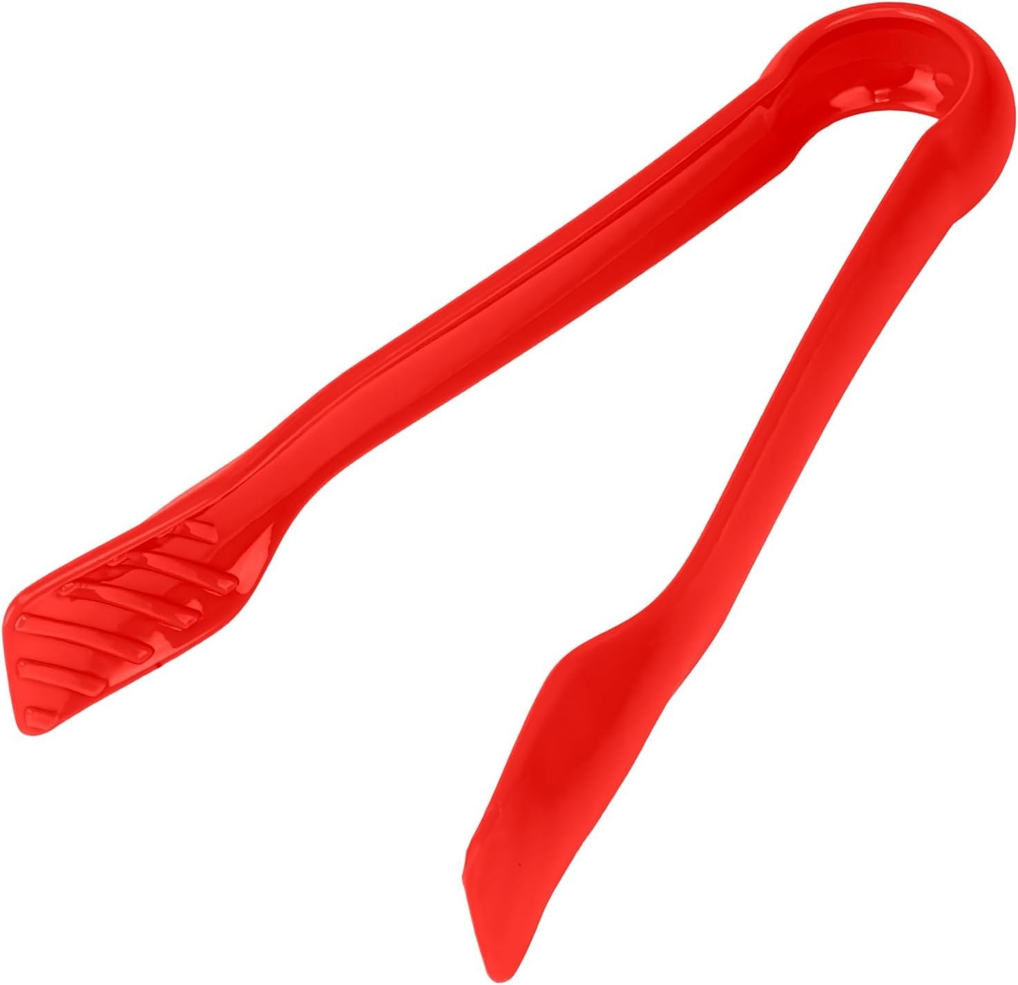 3 Pcs 6” x 8” x 10” Multi Colored Plastic Tong Set, 3 Pack Durable BPA-Free Quality Heavy Duty Perfect for BBQ, Grilling, Salad, Buffets and Kitchen Pink, Red