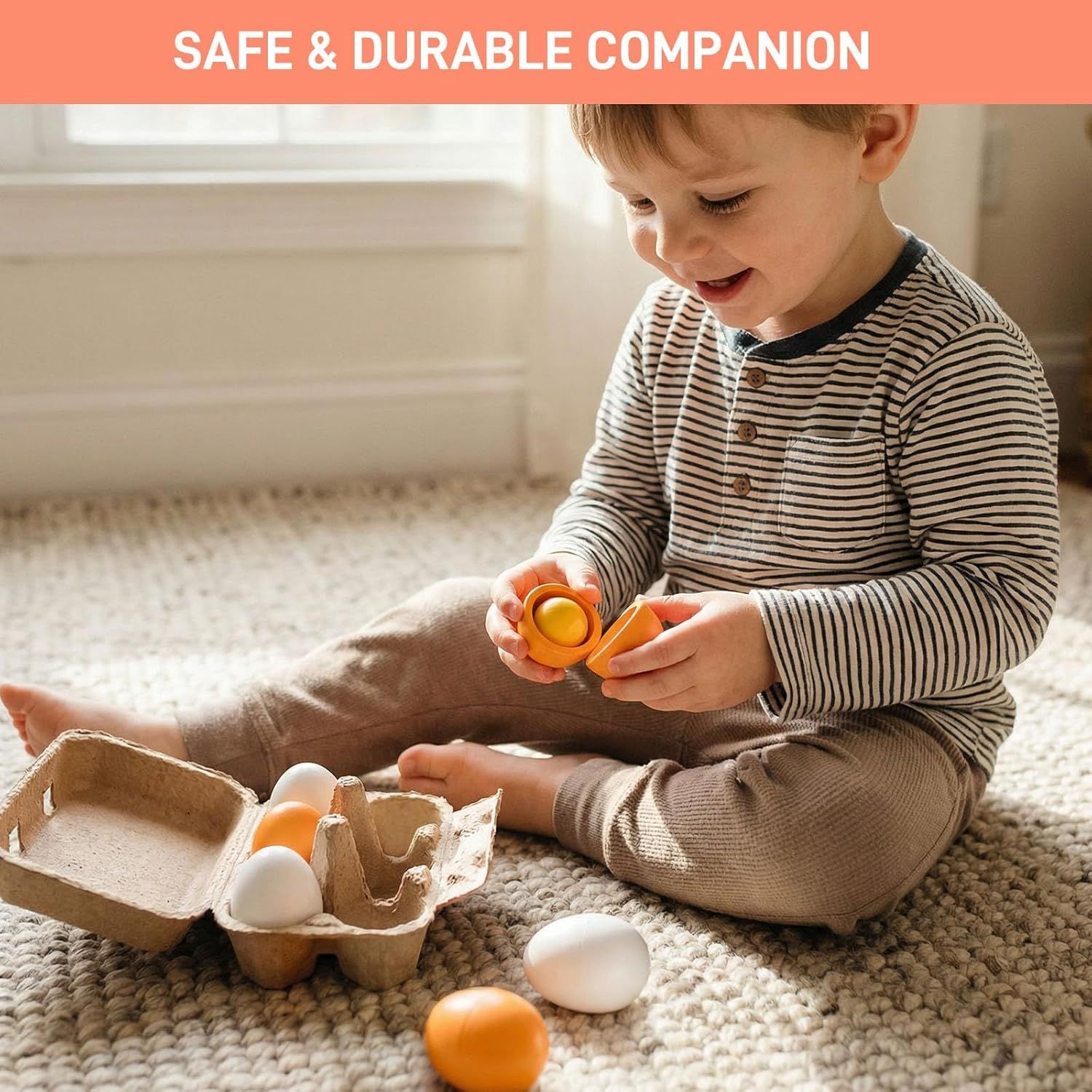6PCS Play Food Sets for Kids Kitchen,Play Kitchen Accessories Wooden Egg Toy Food Grocery Store Pretend for Toddler Cooking DIY