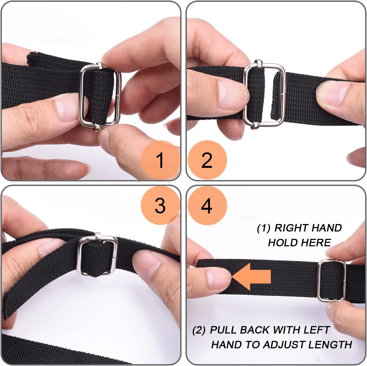 CooBigo 25 Pack 1 Inch Metal Adjustable Slide Buckles Tri-Glide Rectangle Adjuster Suspender Strap Slider for Purse Bag Hardware Making Supplies Backpack replacement Keeper Mixed