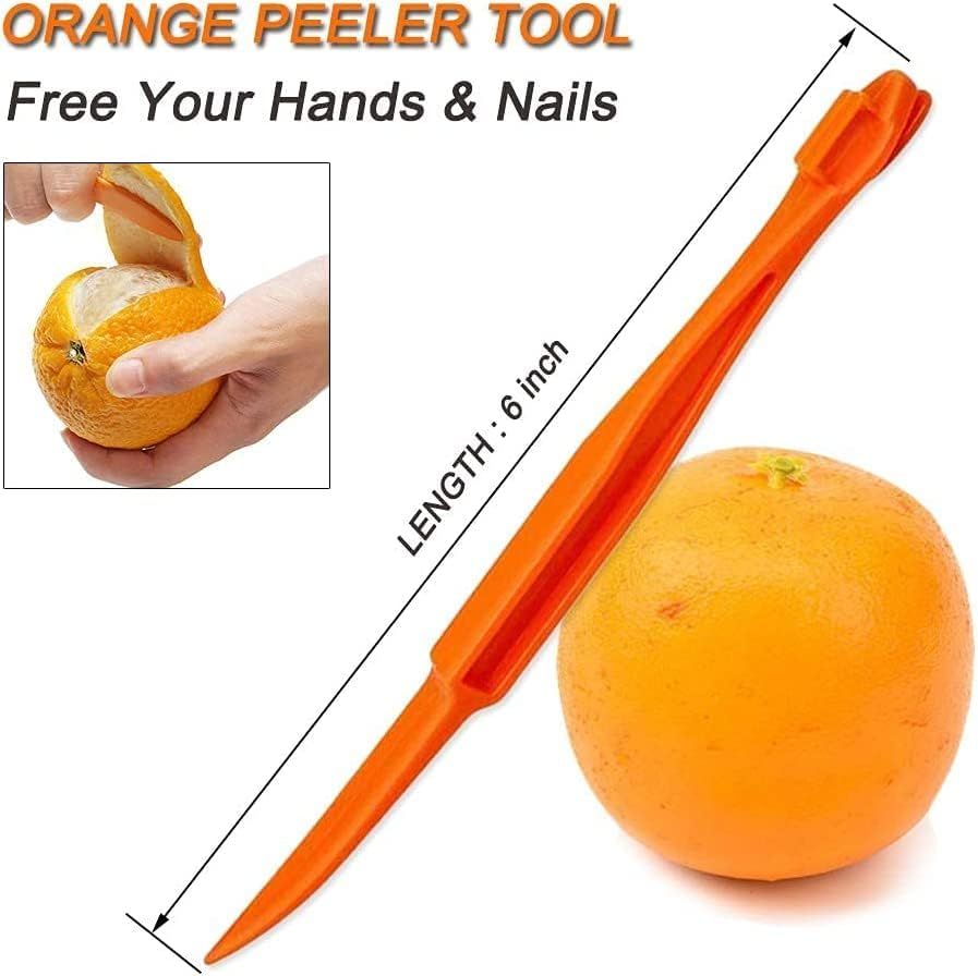 Orange Citrus Peelers Citrus Lemon Citrus Peel Cutter Plastic Easy Slicer Cutter Peeler Remover Opener Kitchen Accessories Knife Cooking Tool Kitchen Gadget 4 Pack