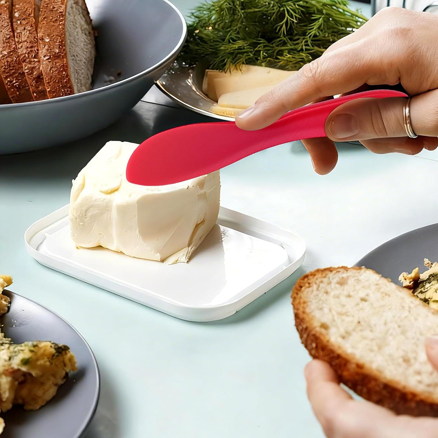 4Pack Plastic Butter Spreader Knife, 6.96X1.37'' Multi Purpose Butter Knifves Spreader, Butter Cheese Spreader Frosting Knives, Plastic Multi Purpose Buttering Knife-cutter for Butter, Jelly, Cream Cheese and Nut Butter