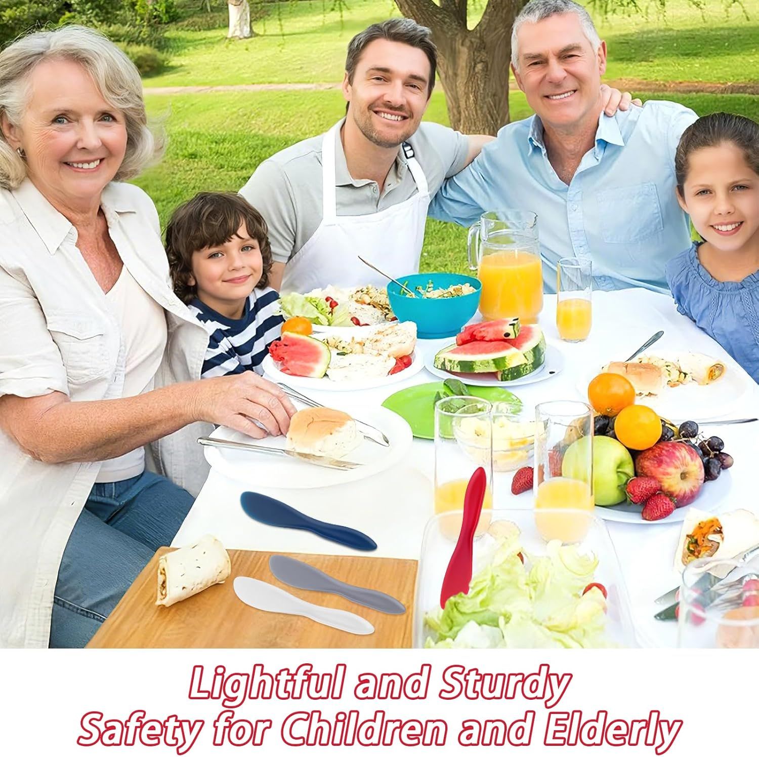 4Pack Plastic Butter Spreader Knife, 6.96X1.37'' Multi Purpose Butter Knifves Spreader, Butter Cheese Spreader Frosting Knives, Plastic Multi Purpose Buttering Knife-cutter for Butter, Jelly, Cream Cheese and Nut Butter