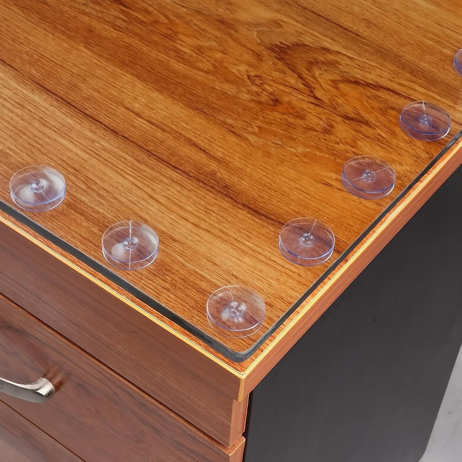 24PCS 20mm Double Sided Suction Cups, Clear Silicone Bumpers Small Suction Cups, Clear Plastic Sucker Pads/Silicone Bumpers Desk Glass Suction Cups for Furniture and Mirrors