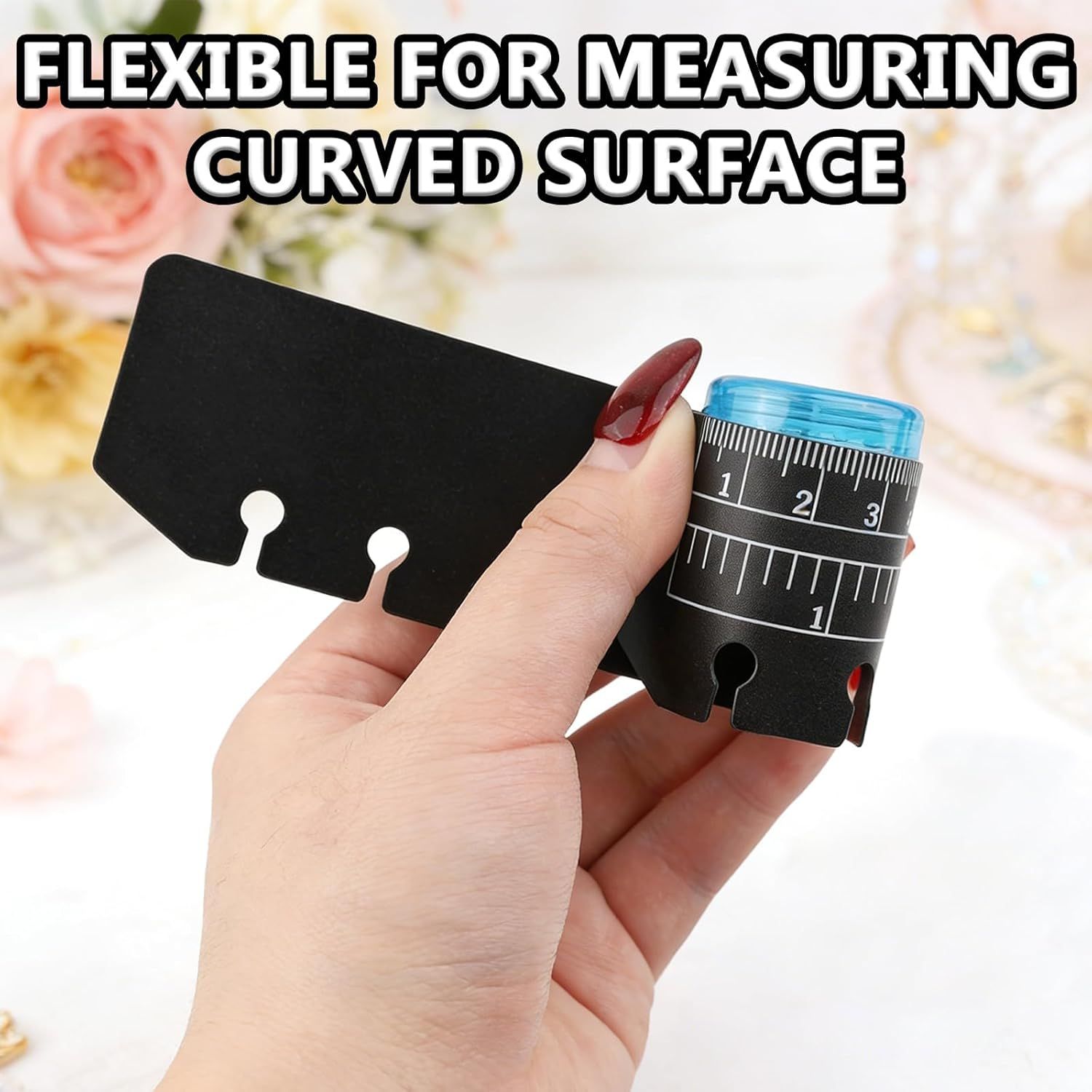 5PCS Planner Ruler for A5 A6 A7 Binder, 6-Ring Page Marker for Spiral Notebook, Snap-in Plastic Bookmark Rulers, 6-Hole Ruler Inser Planner Bookmark for A5 A6 A7 Black/Clear