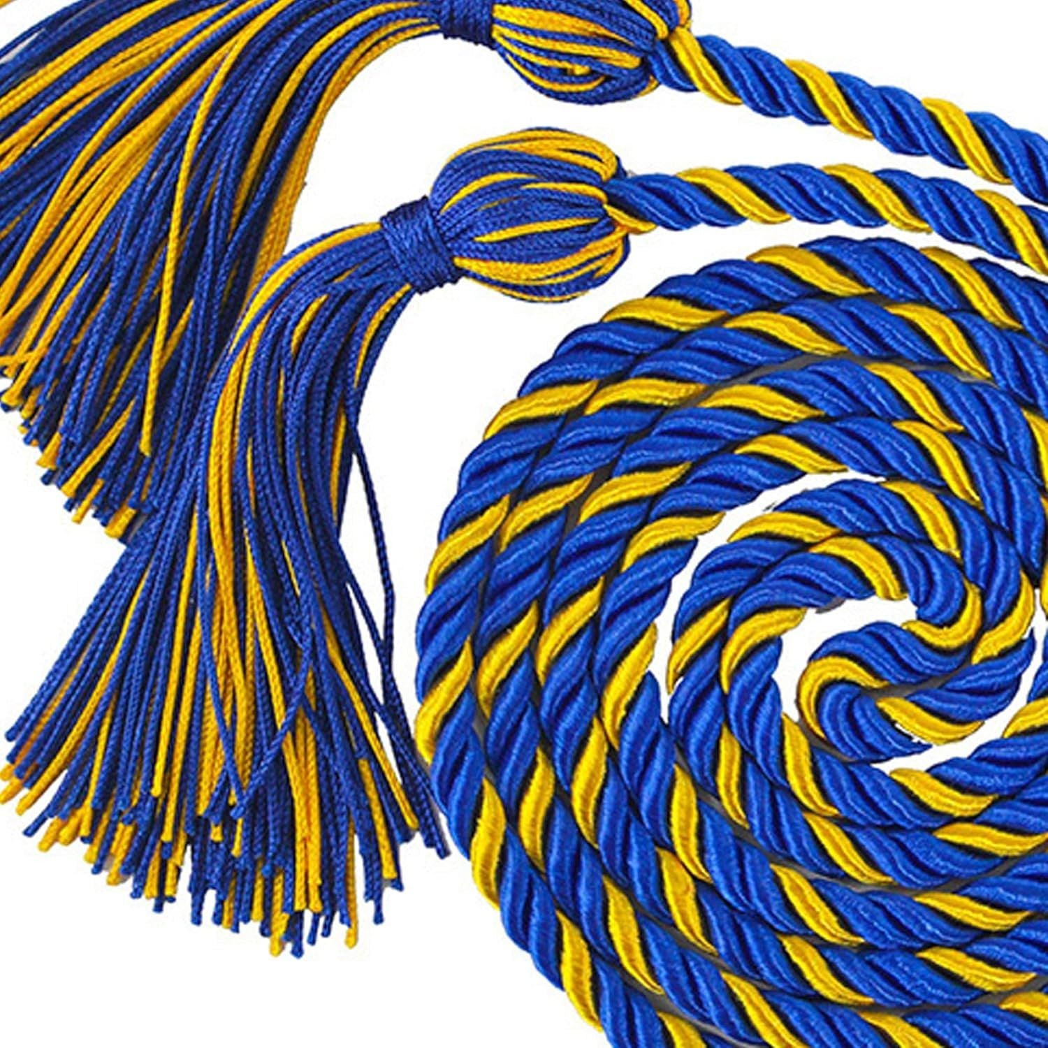 2Pcs Graduation Cords, Graduation Honor Cords, Graduation Cord 2026, 67" Long Braided Tassels Cords Graduation Ropes Cords Honor Cord for Bachelor Gown for Student Master Doctoral Blue