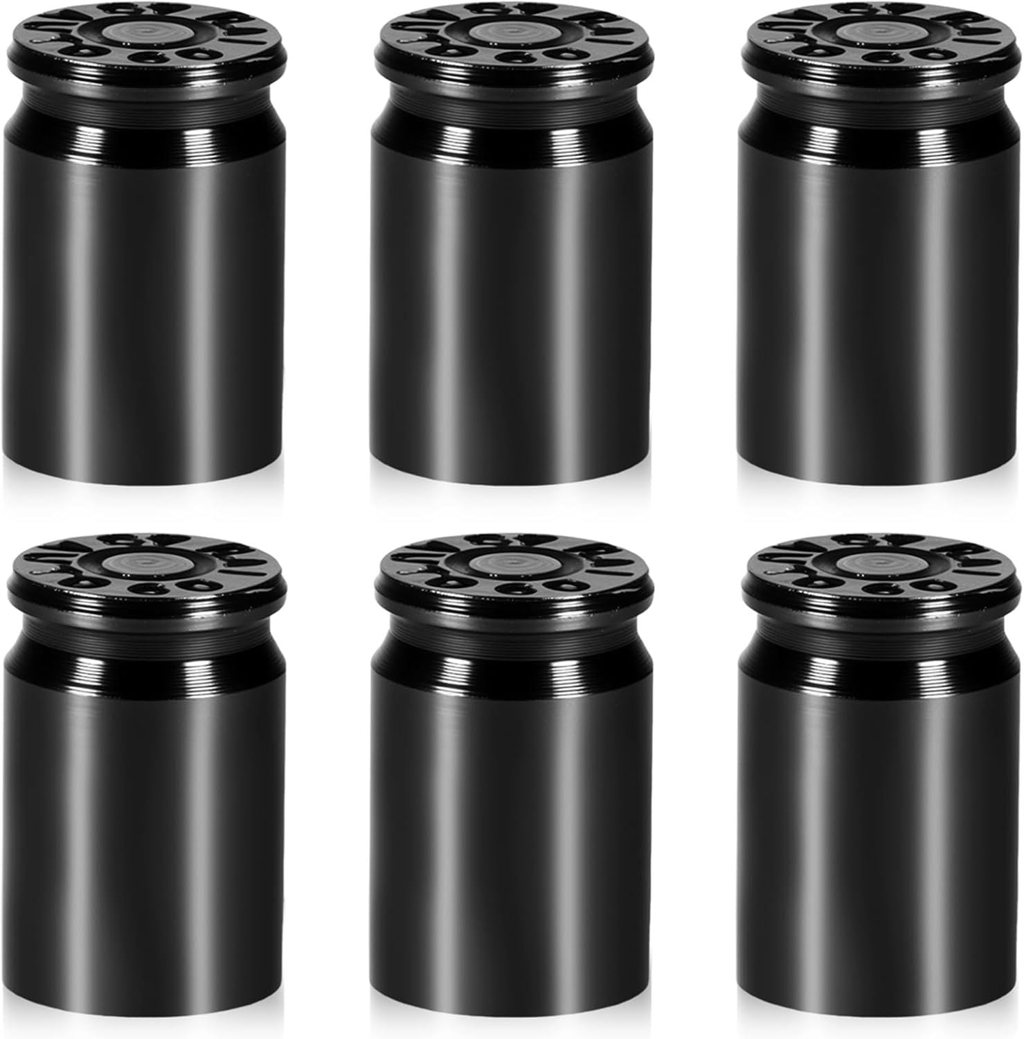 6 Pcs Bullet Tire Valve Stem Caps, Aluminum Alloy Car Tire Valve Caps, Universal Tire Air Cap for Cars, SUV, Trucks, Bikes, Motorcycles, Bicycles Black