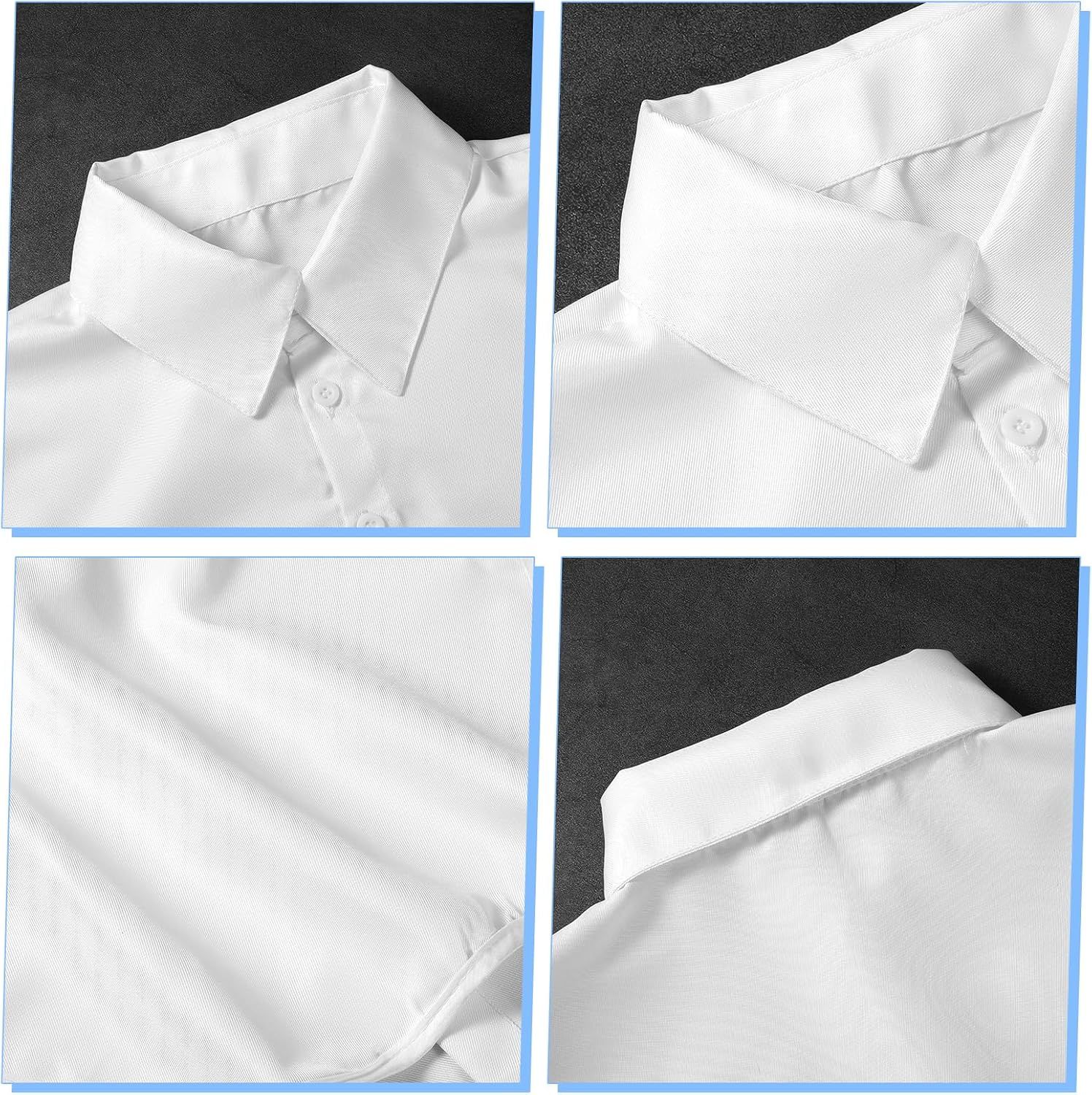 White Fake Collar for Women, Detachable Dickey Collar, Faux Collars Blouse Half Shirt Collars Tops for Daily Graduation Halloween Winter Christmas