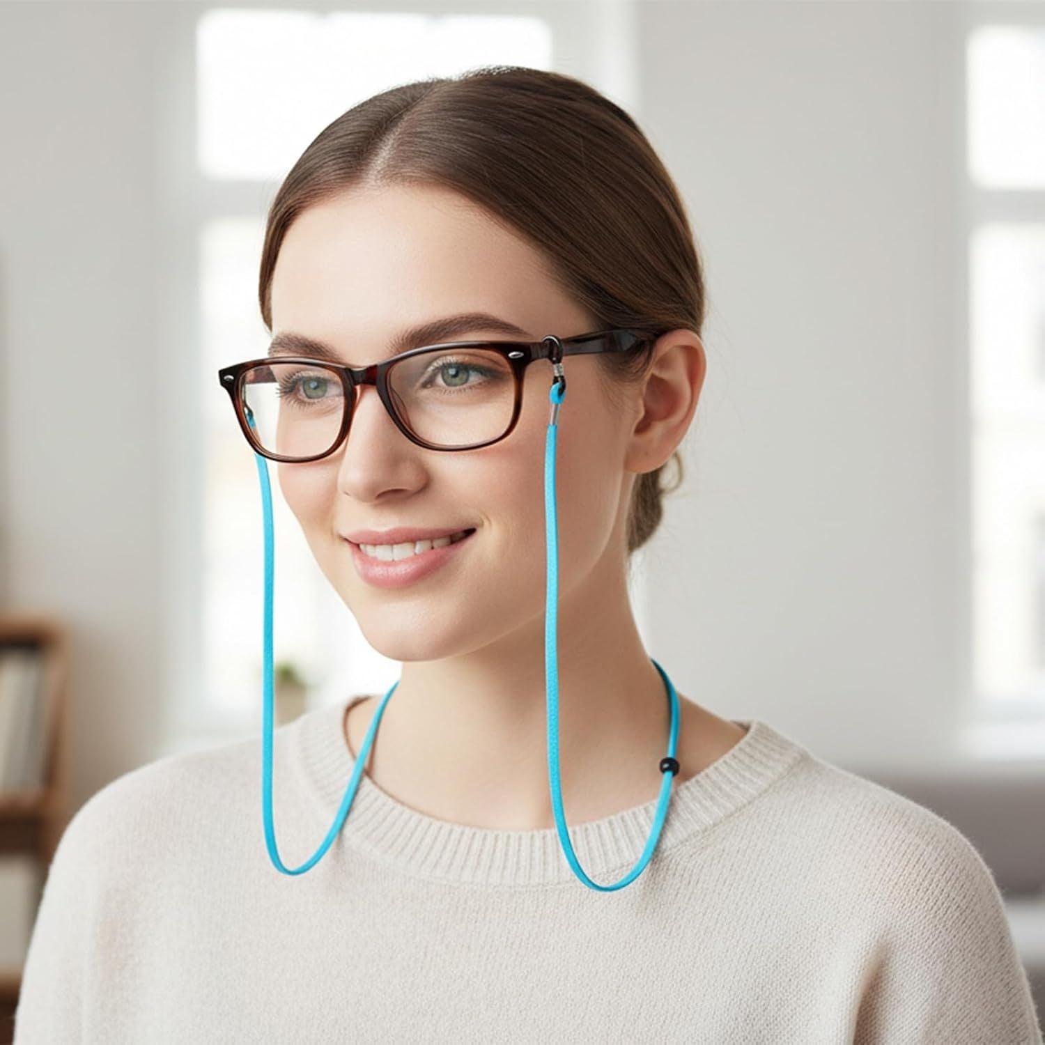 10 Pcs Adjustable Eye Glasses Holders Around Neck, Eyeglasses Straps, Sunglass Glasses Chain, Eyeglass Lanyard for Women Men & Kids Colorful