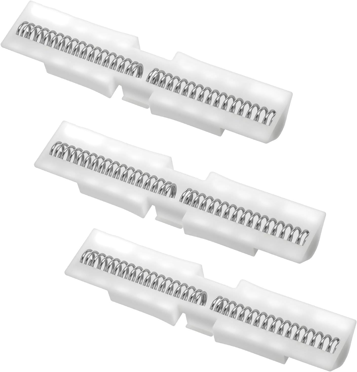 3 Pcs Bifold Door Spring Slide Rail, PET Bi-Fold Door Slide Guide, White Top Track Guide for Bi-Fold Closet Doors and Folding Doors, Easy to Install Bifold Closet Door Replacement Hardware