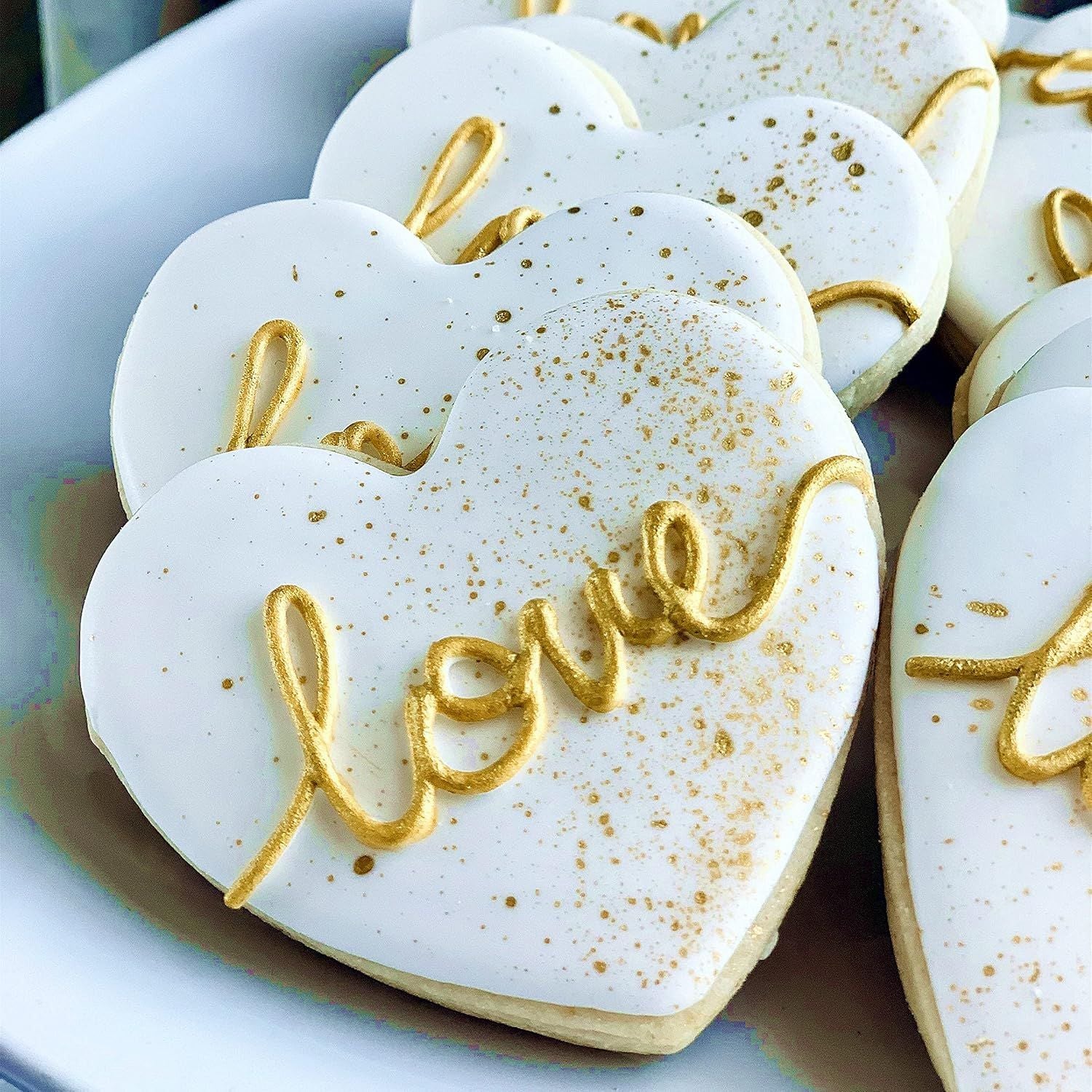 5 Pieces Heart Cookie Cutter Set - Valentine's Day Heart Shapes Stainless Steel Cutters Molds for Anniversary, Bridal, Engagement and Wedding, Baking Gifts