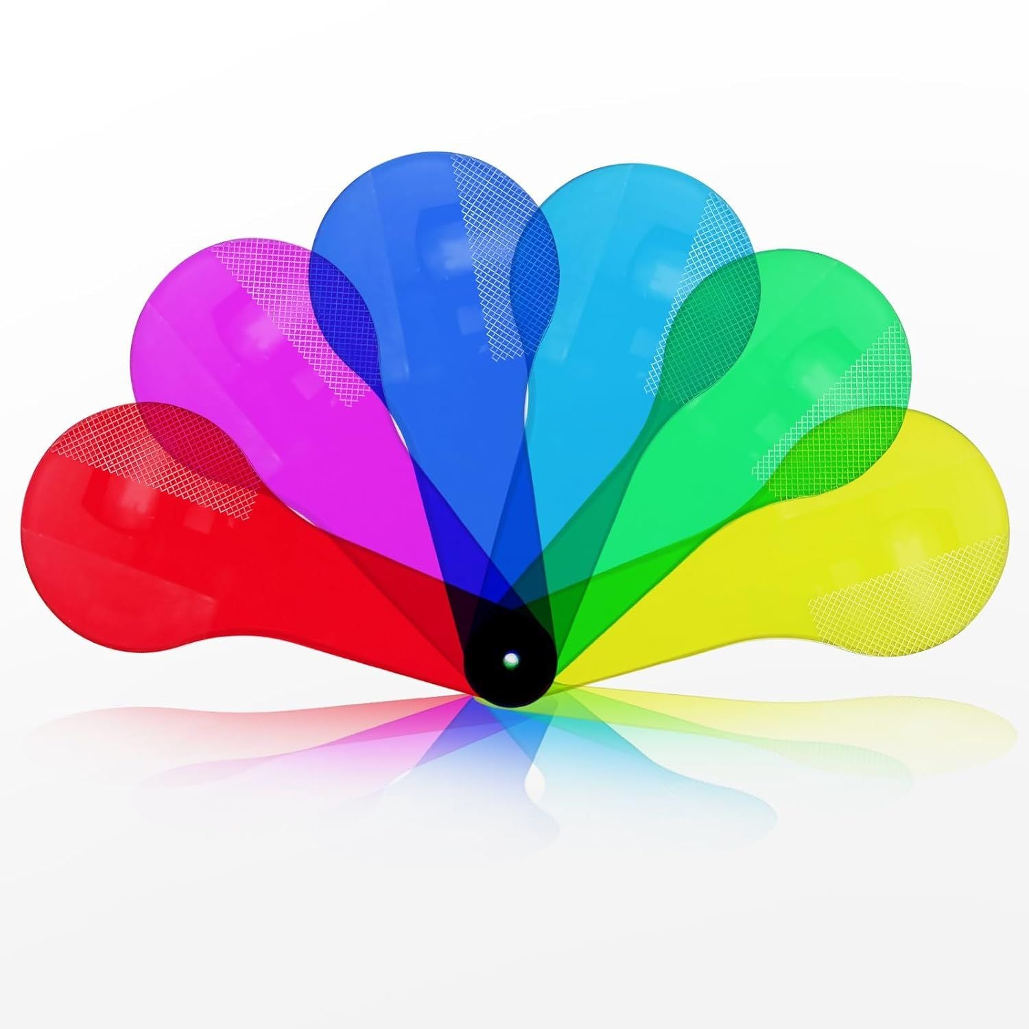 6Pcs Color Paddles,Transparent Optics Filter Plate Color Learning for Learning and Education,Educational Science,Cognition Science