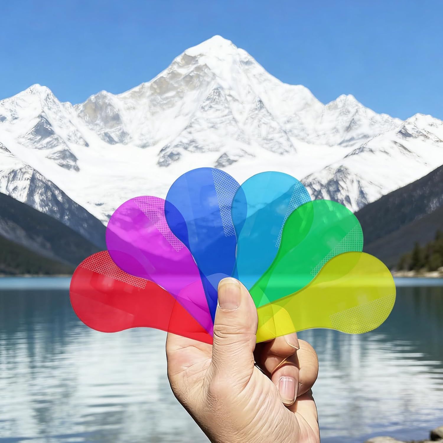 6Pcs Color Paddles,Transparent Optics Filter Plate Color Learning for Learning and Education,Educational Science,Cognition Science