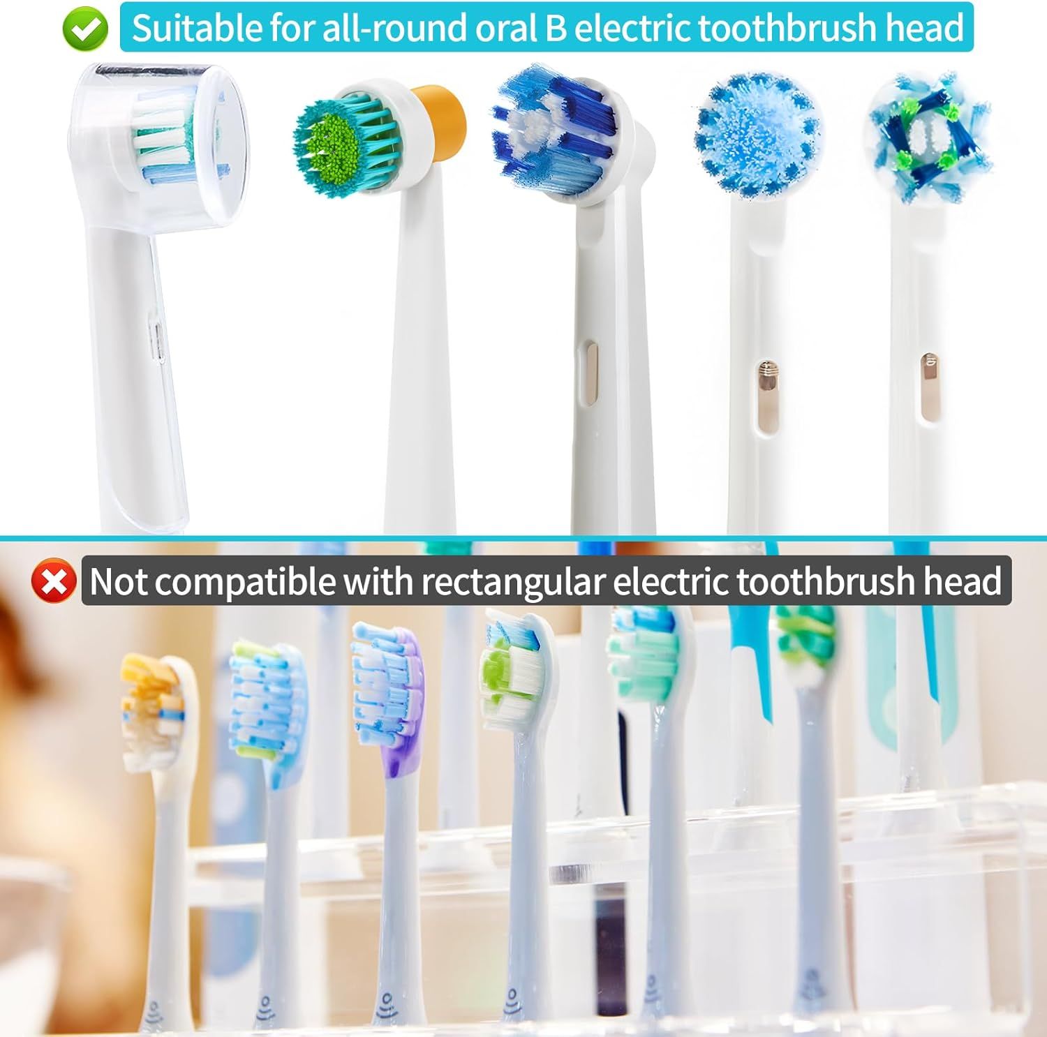 Toothbrush Head Covers Compatible with Oral-B Braun Replacement Brush Heads, Clear Toothbrush Protection Cover, Tooth Brush Head Covers for Home, Travel and Everyday Use 10 PCS