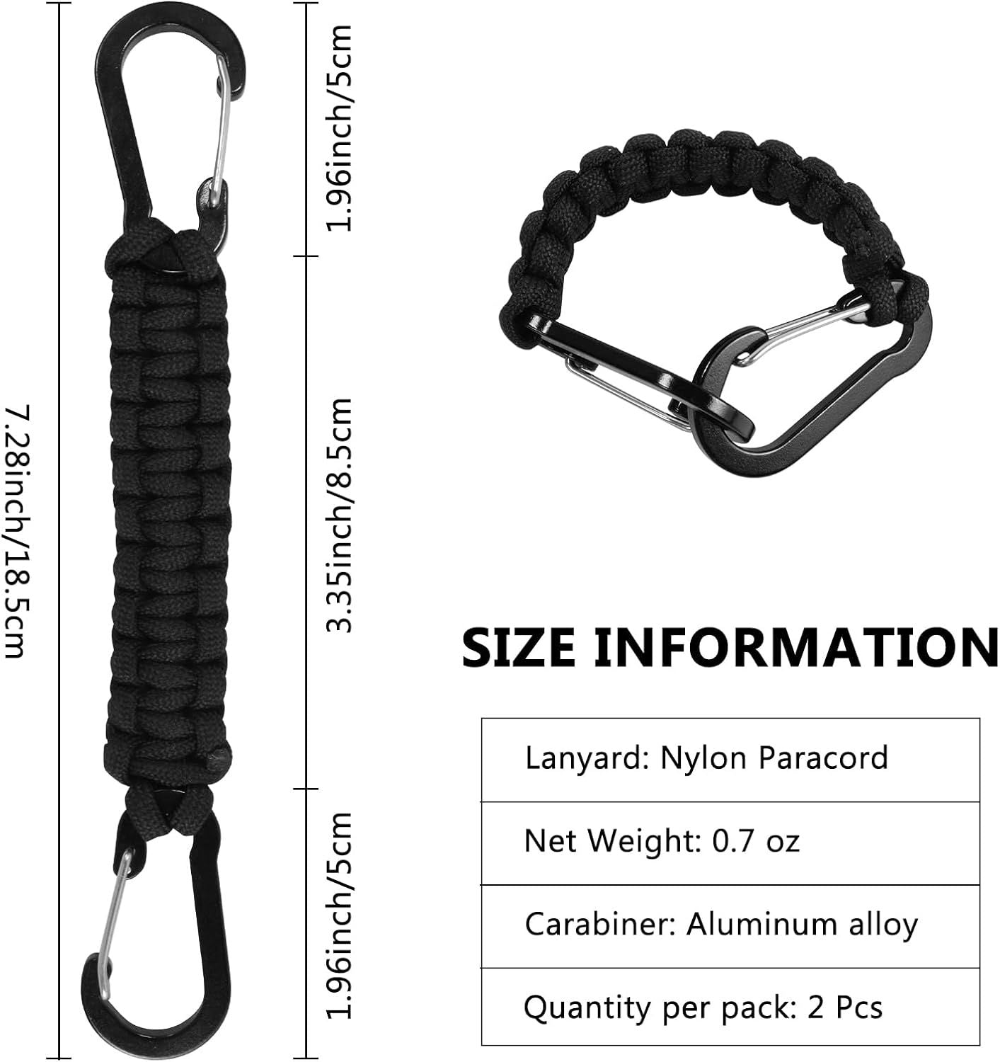 2 Pcs Keychains,Carabiner Keychain Clip Carabiner Keychain Hook for Outdoor Boys/Girls/Men/Wome
