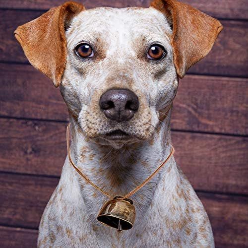 5 Pack Grazing Copper Bells, Metal Cow Bells for Dogs, Animal Copper Loud Bronze Bell, Small Brass Bell, for Cow Horse Sheep Cats Small Pets Anti-Theft Accessories Red Bronze