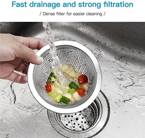 4PCS Heavy Duty Stainless Steel Sink Strainer,Sink Basket Set, Fits Most Kitchen Sinks 4.5'', Bathroom Sinks 2.75'',Shower Drains