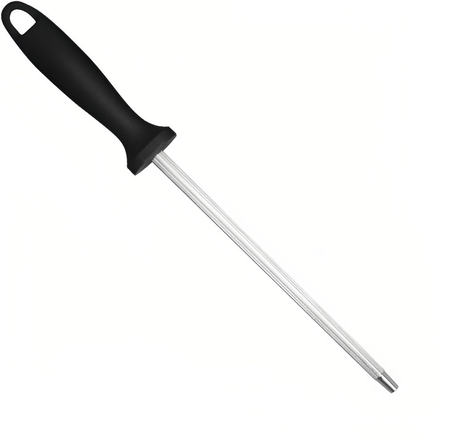 13" Professional Knife Sharpening Steel Rod - High Carbon Magnetic Honing Rod for Kitchen Chef Knives, Ergonomic Non-Slip Grip with Durable Serrations & Hanging Hole - Multi-Purpose for Home 13IN