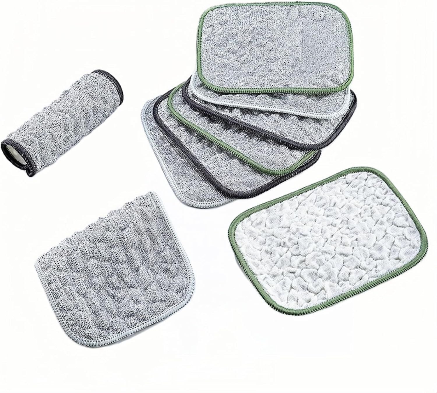 10Pack Scrubber Sponge for Dishes, Pans & Grease - Dual-Side Non-Scratch, Super Absorbent, Heat Resistant - Strong Cleaning Power for Kitchen, Glass, Stove Color Random