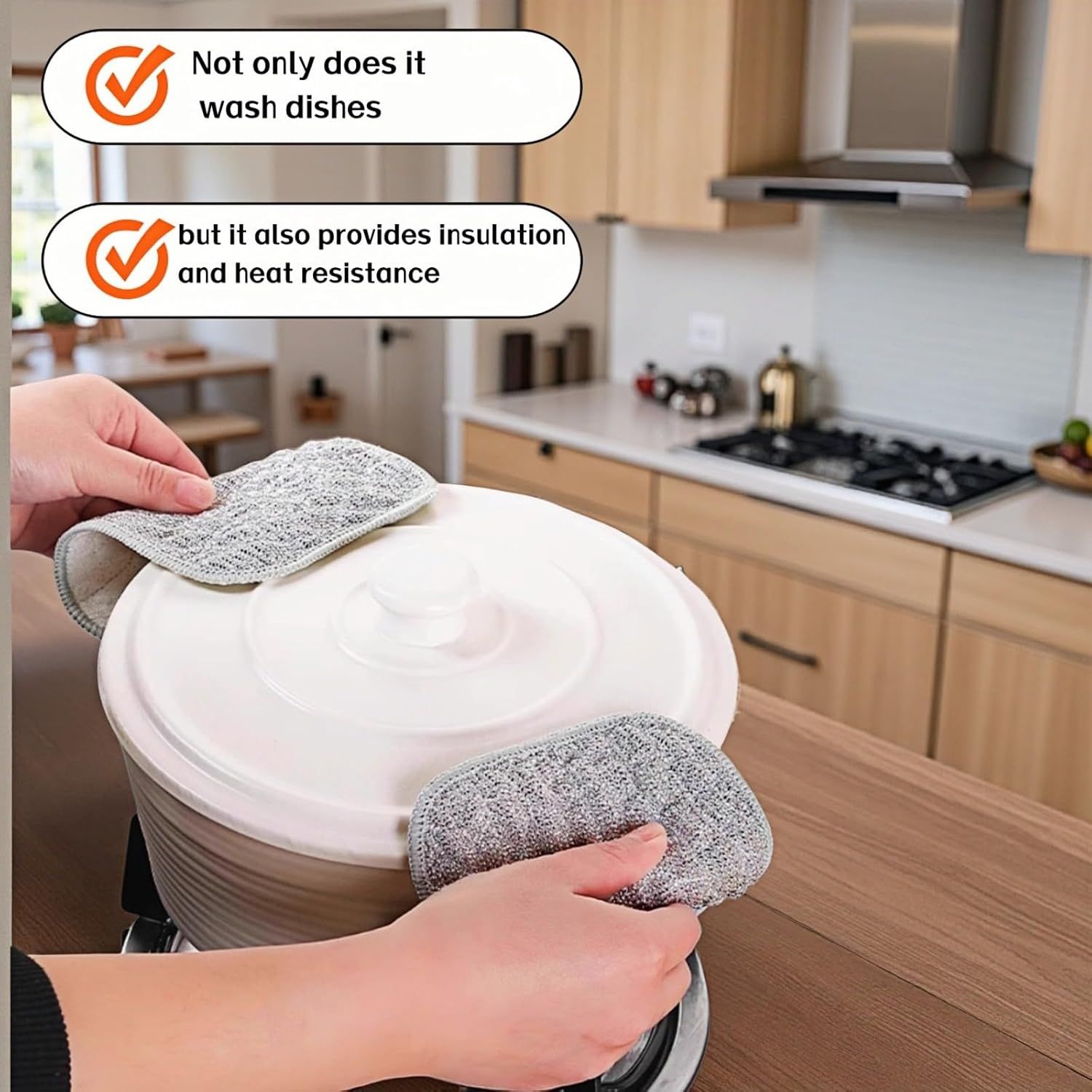 10Pack Scrubber Sponge for Dishes, Pans & Grease - Dual-Side Non-Scratch, Super Absorbent, Heat Resistant - Strong Cleaning Power for Kitchen, Glass, Stove Color Random