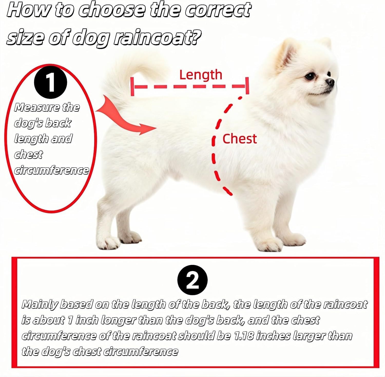 Transparent Dog Rain Poncho for Small Medium Dogs - Thick Waterproof Raincoat with Hidden Leash Hole & Adjustable Snaps, Windproof Hooded Cape for Bichon Poodle Large