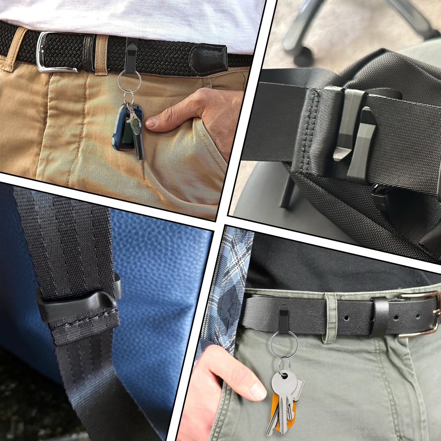 CooBigo Plastic Webbing Ending Clip, Tactical Molle Belt Clip Hook, Hiking Camping Backpack Helmet Goggle Webbing Clip