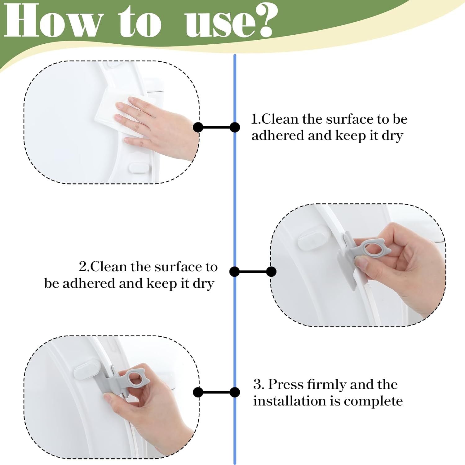 4 PCS Toilet Seat Lifter Tab, Silicone Toilet Seat Lid Lifter, Toilets Handle Tabs Can Avoid Touching the Toilets for Home Bathroom, Office, Hotel White, Gray
