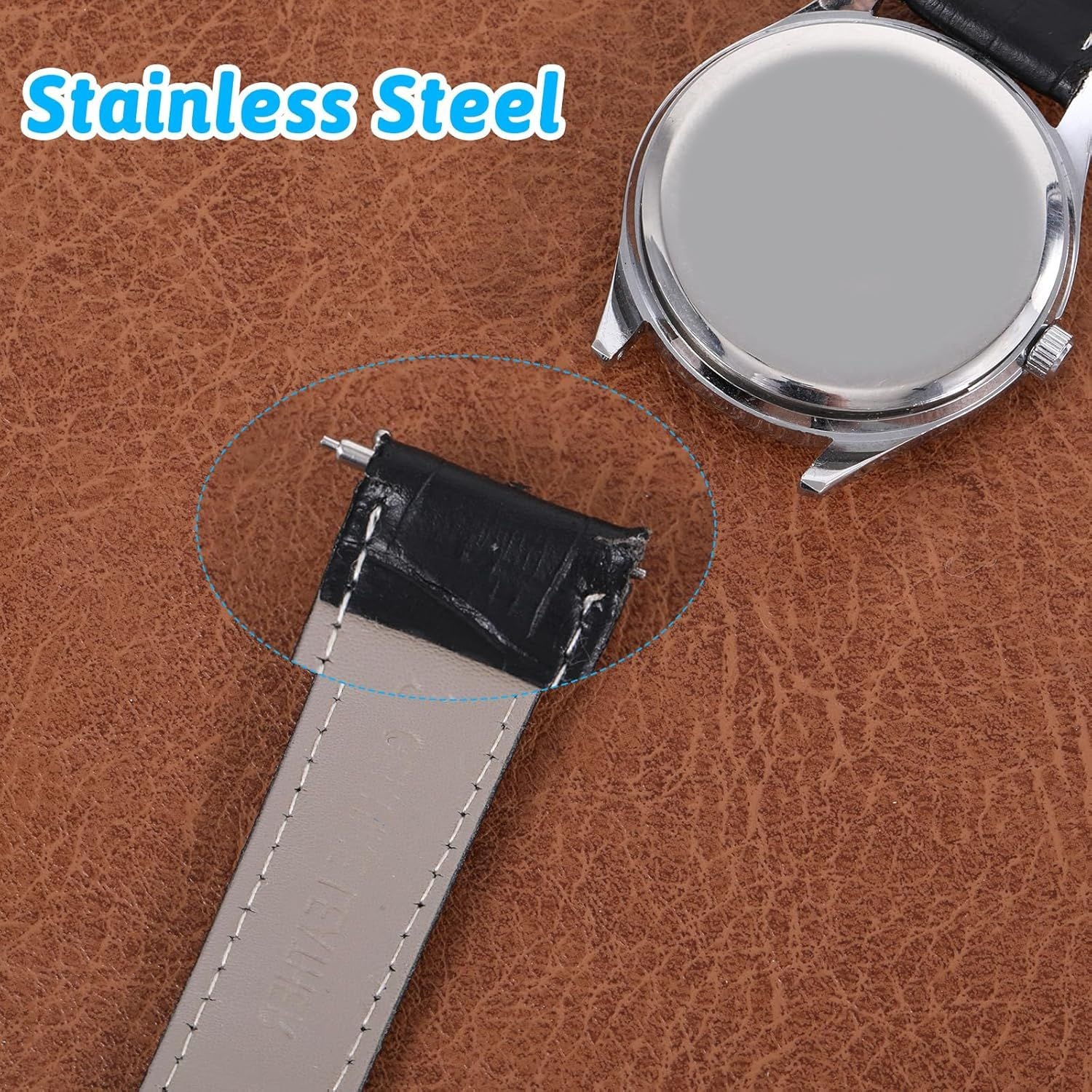 4Pcs Quick Release Spring Bars, Stainless Steel Pins for 22mm Watch Band, Watch Pins Replacement Kit for Watches Band Repairing