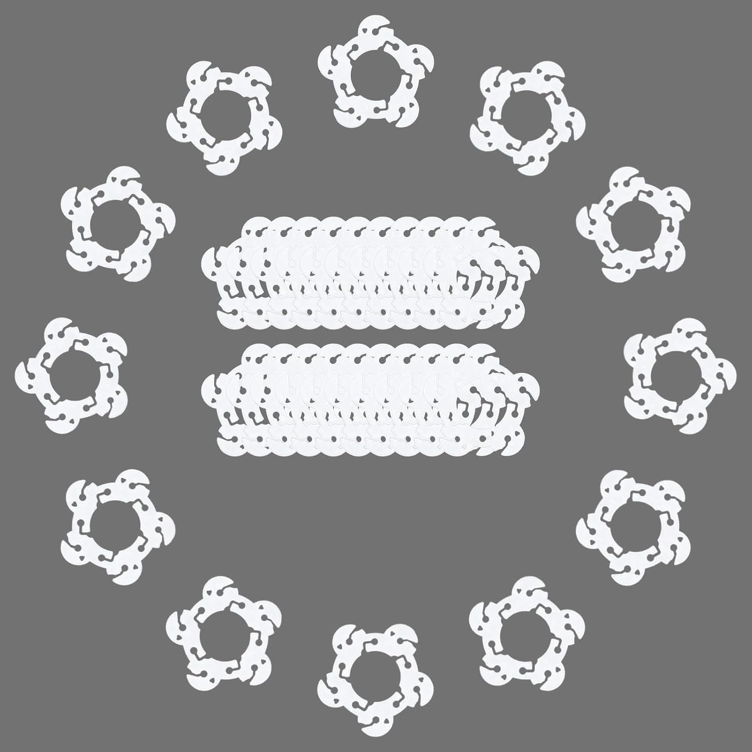 50 Pcs Reusable Balloon Arch Clips, Plastic Balloon Arch Connectors, Garland Holders for Decorating Connector, Balloons Stand Clips for Birthday Wedding Diameter 2.2 Inch