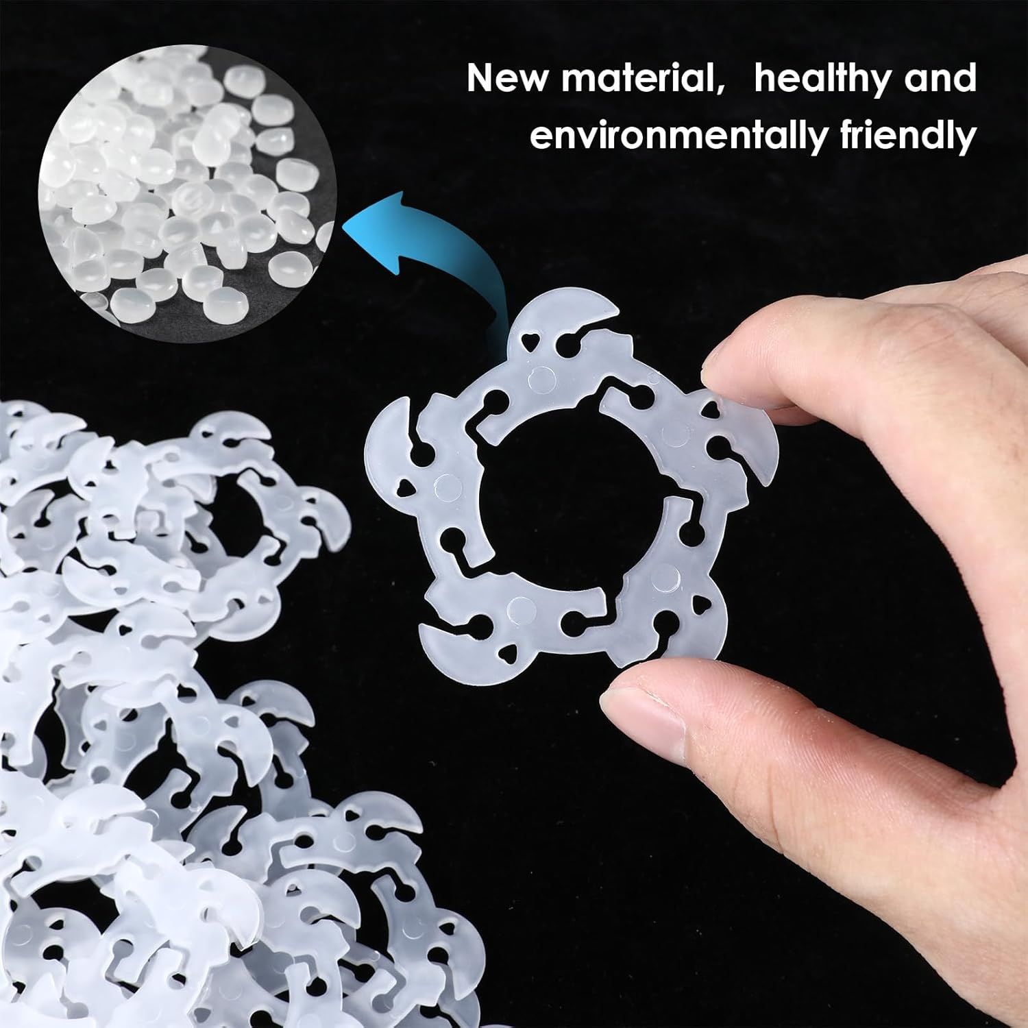 50 Pcs Reusable Balloon Arch Clips, Plastic Balloon Arch Connectors, Garland Holders for Decorating Connector, Balloons Stand Clips for Birthday Wedding Diameter 2.2 Inch