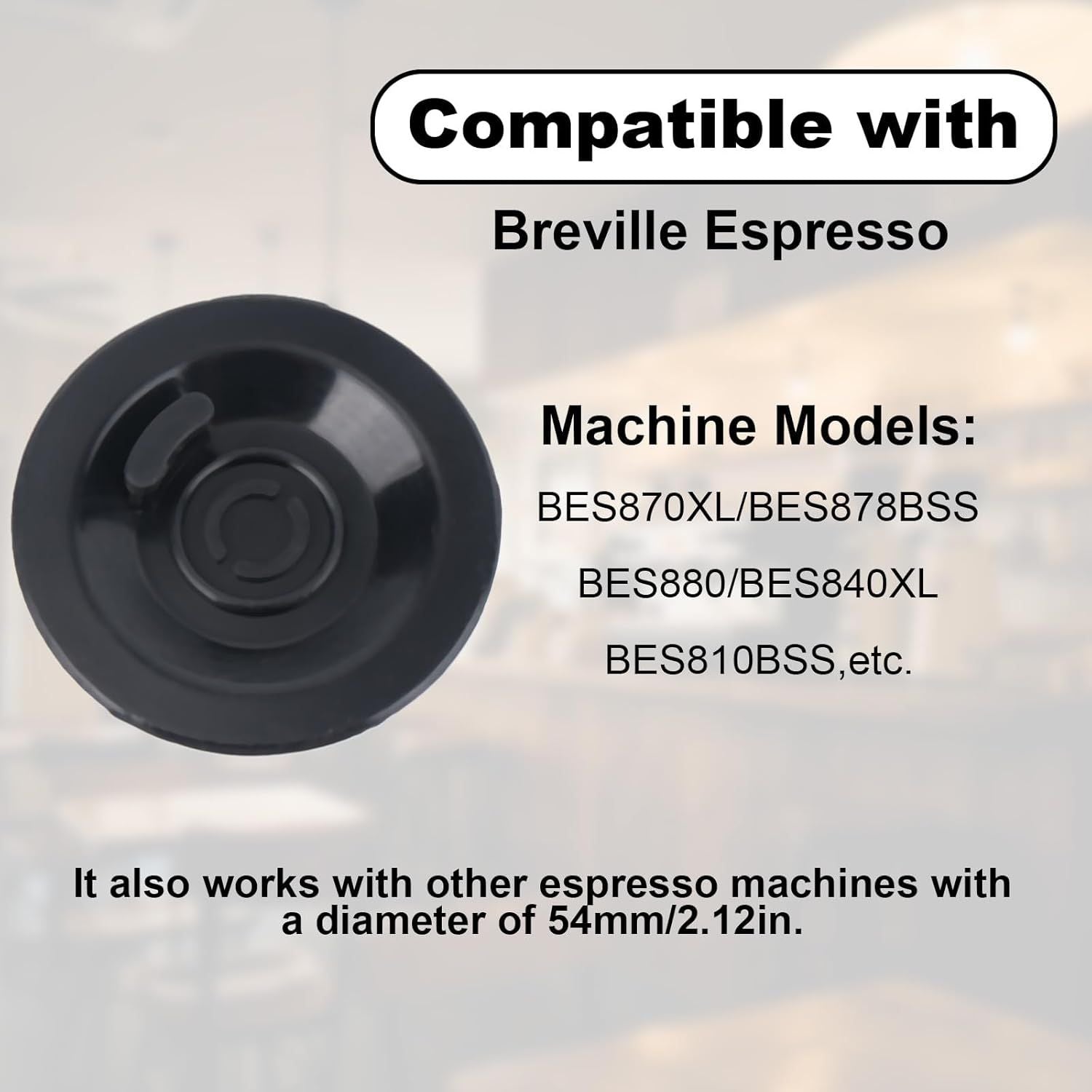 2pcs Espresso Cleaning Disc, 54mm Silicone Backflush Cleaning Tablets kit for Sage Breville Espresso Machines BES870XL/ BES878BSS/ BES880/ BES840XL/ BES810BSS & More