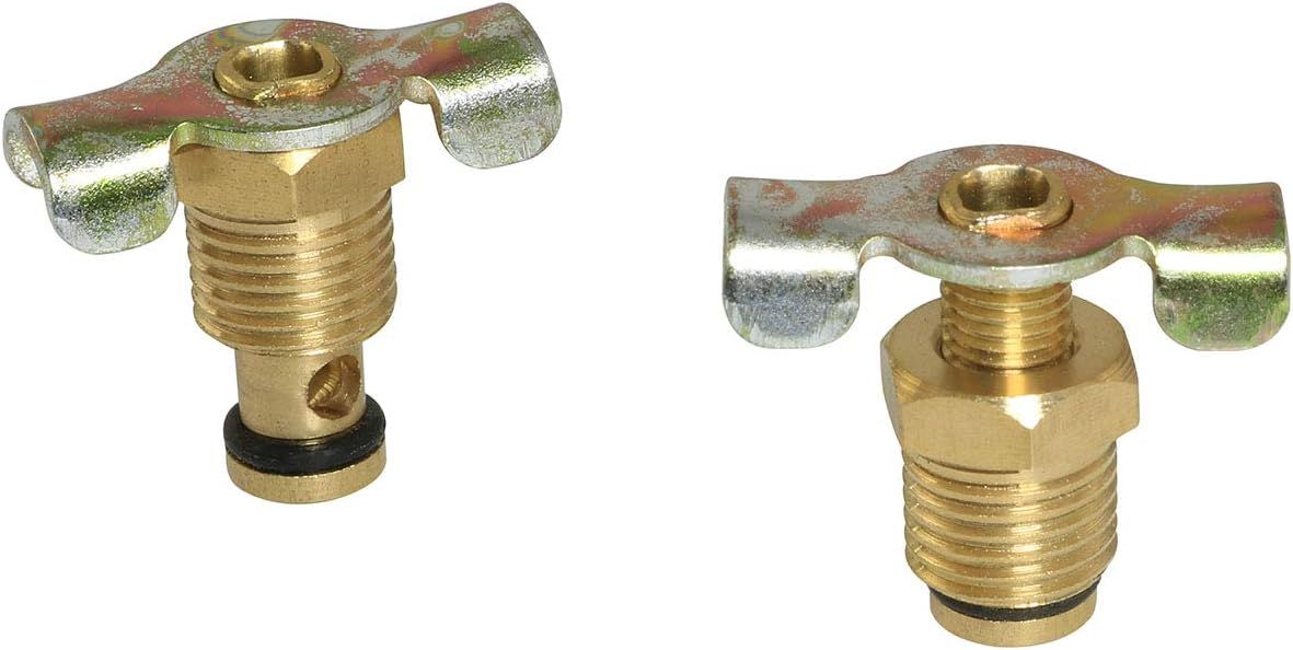 2PCS 1/4 Brass Air Hose Fitting Air Compressor Blowdown Valve NPT Male External Drain Cock Drain Switch With Handle