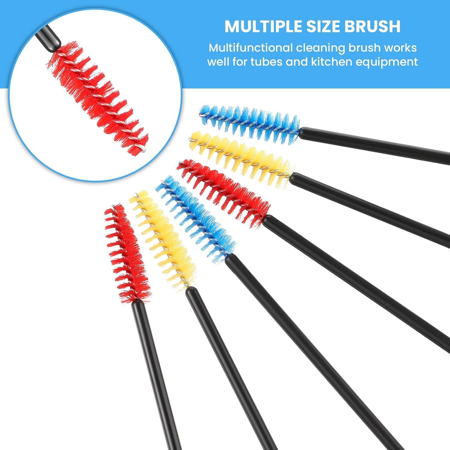 15 Pieces Hummingbird Feeder Cleaning Brush Mini Nylon Brush Set Cleaner for Bottles, Tubes, Jars, Bird Feeder 0.3 Inches/ 3.9 Inches