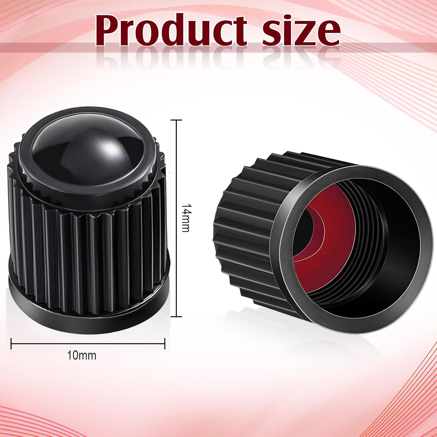 20 Pcs Tire Valve Stem Caps Car Tire Caps Plastic Universal Valve Stem Covers for Bike Bicycle Cars SUV Trucks Motorcycles Black